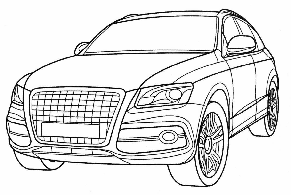Audi bright coloring for kids