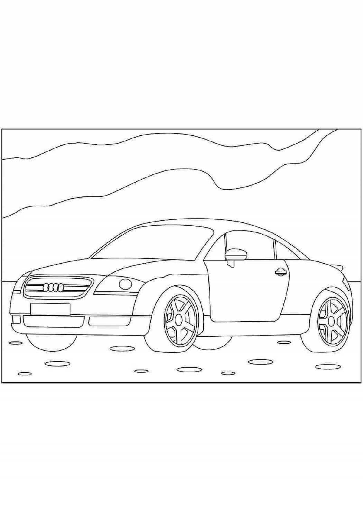 Audi fun coloring for kids