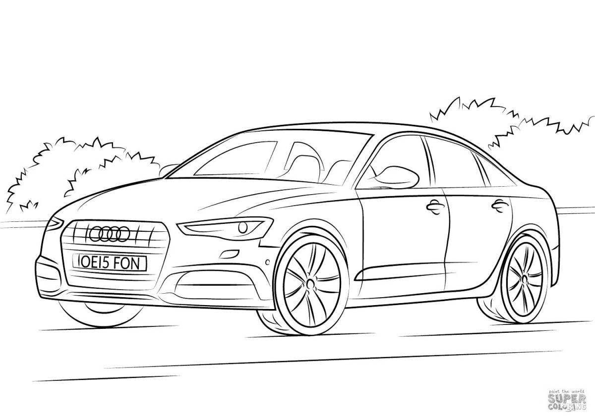 Adorable audi coloring book for kids