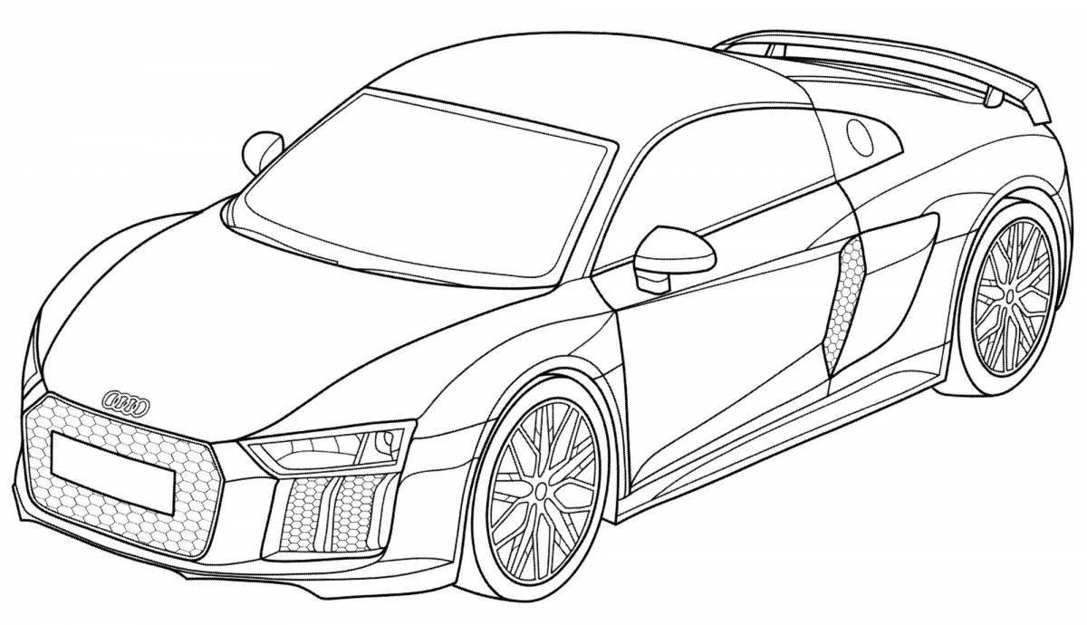 Audi bold coloring for kids