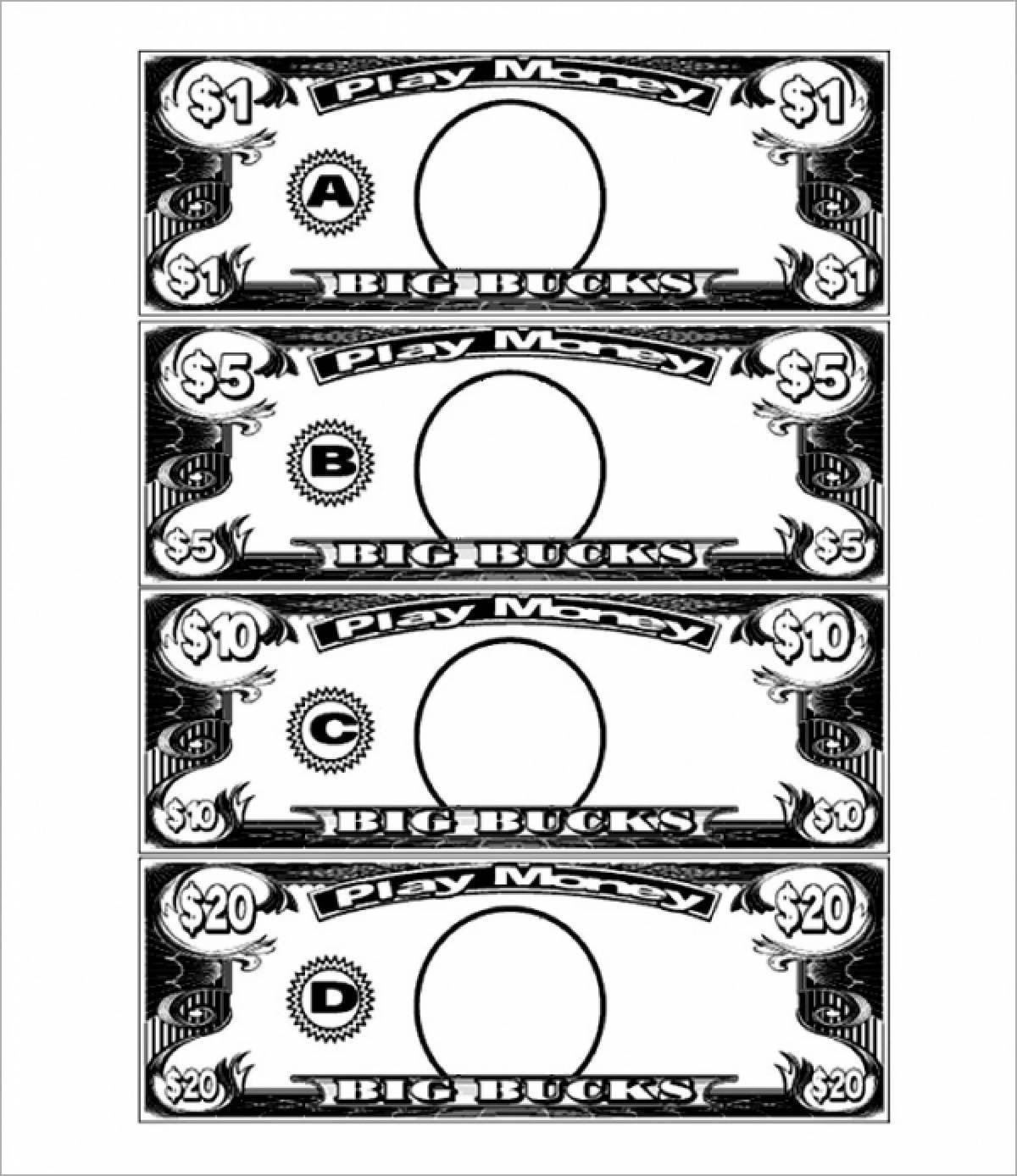 Funny money ruble coloring pages for kids