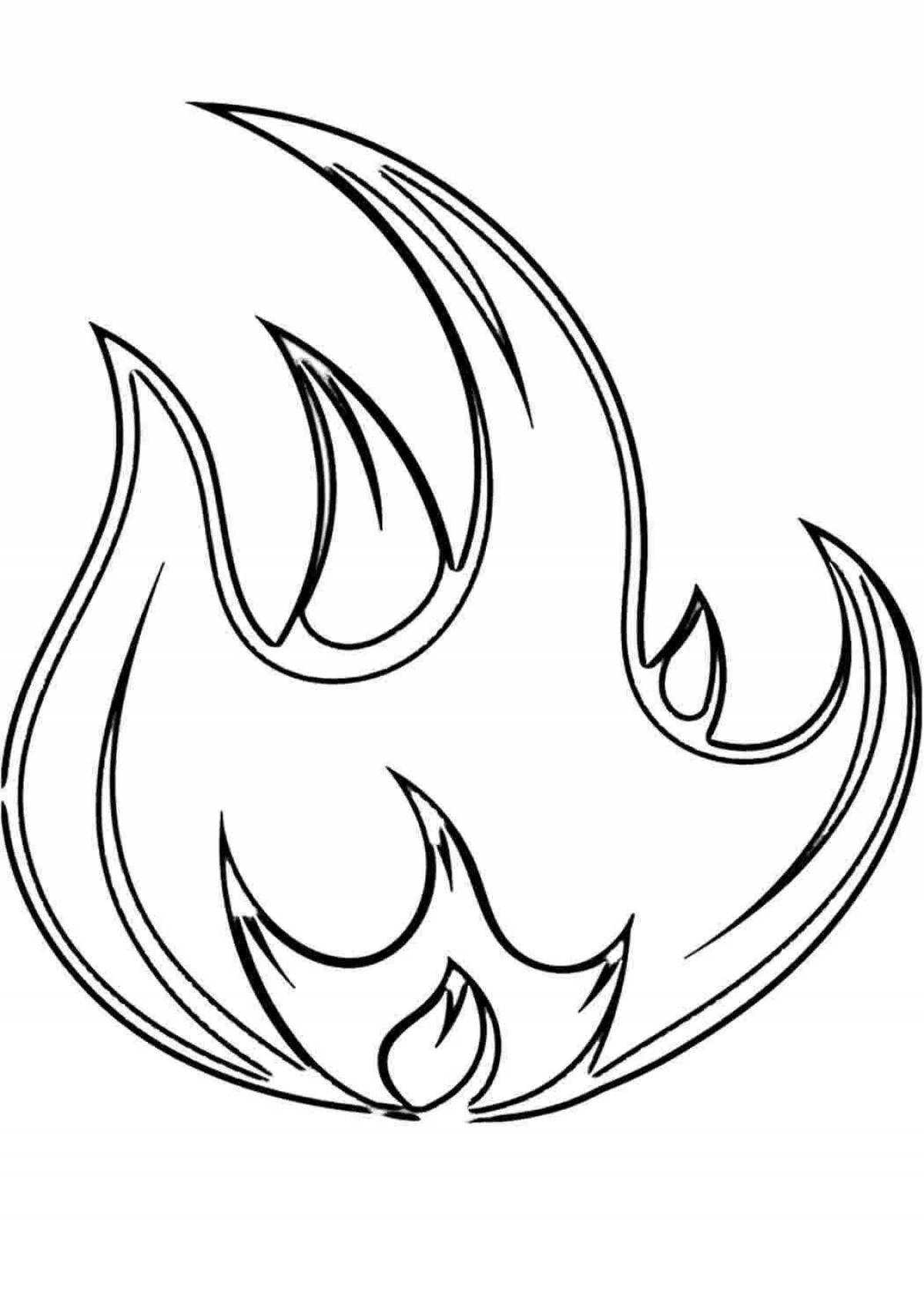 Photo Radiant Flames coloring page for kids