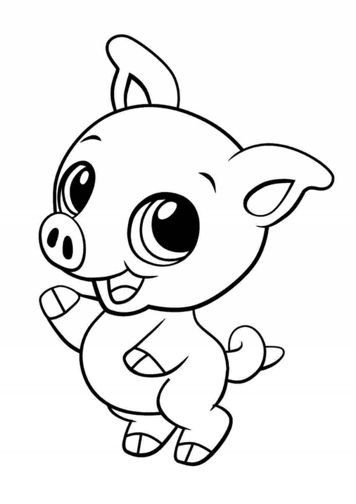 Amazing coloring pages with cute animals for kids