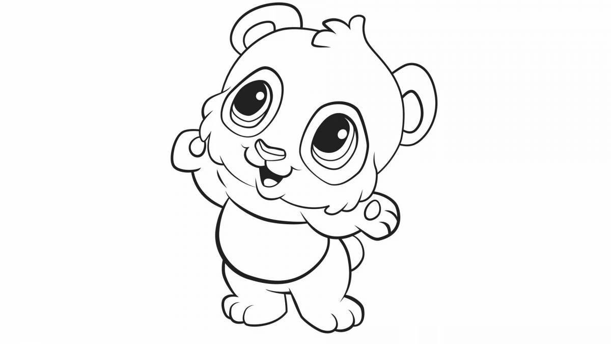 Lovely coloring cute animals for kids