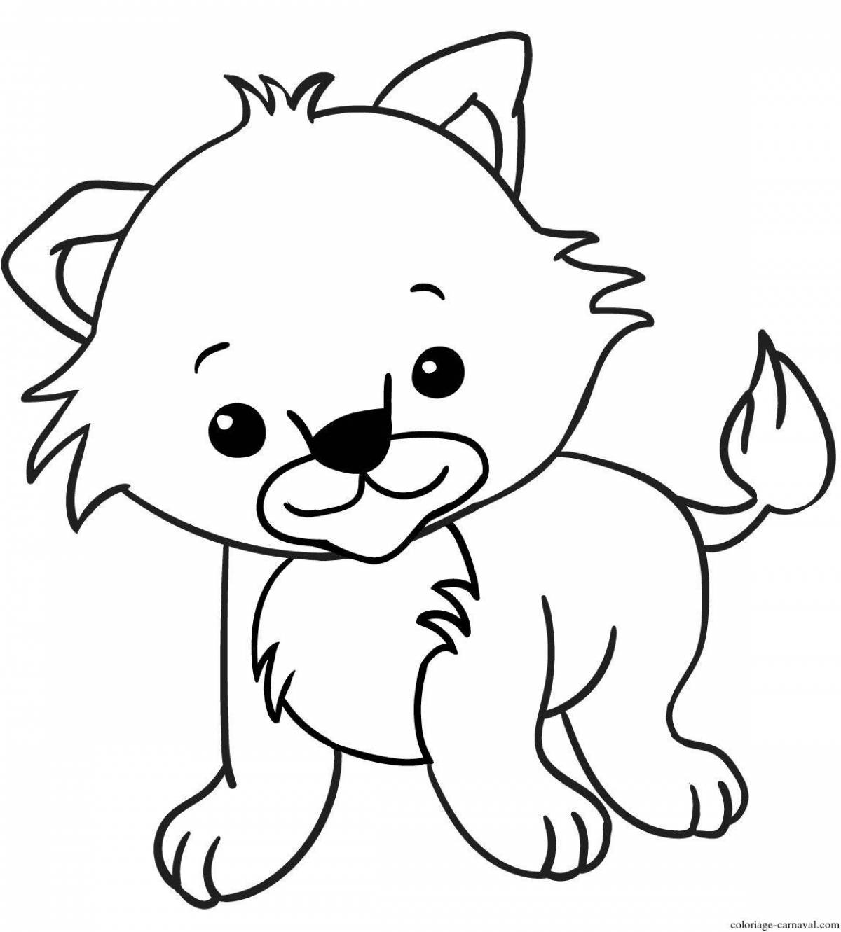 Fun coloring pages with cute animals for kids