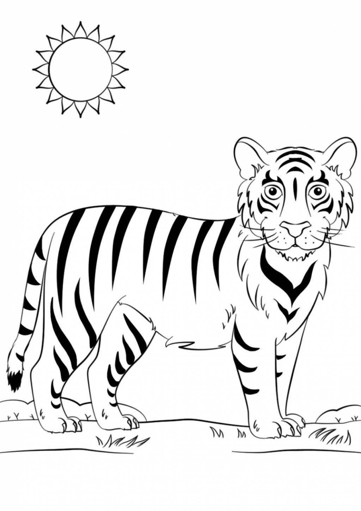 Coloring page wonderful Amur tiger