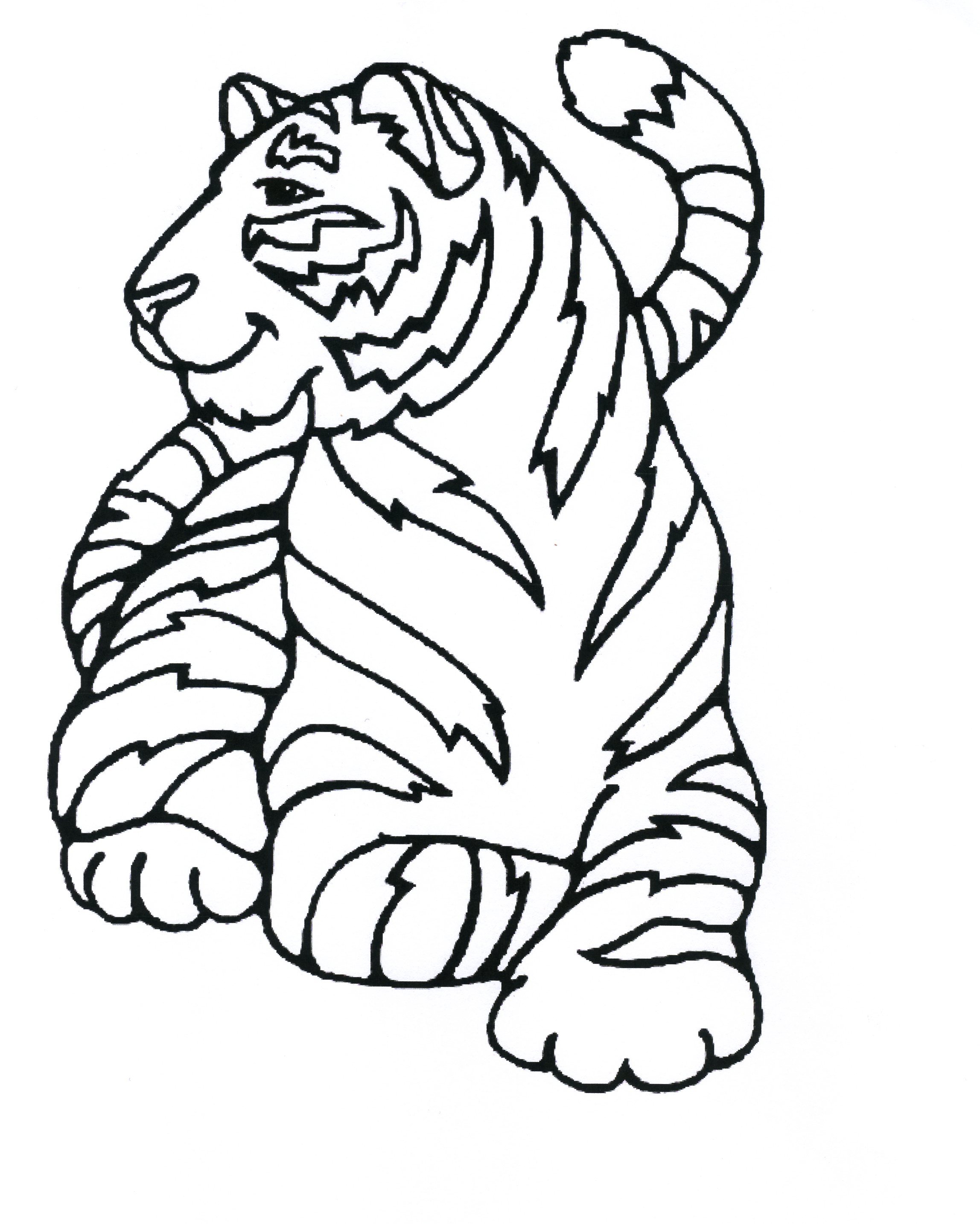 Amur tiger coloring book