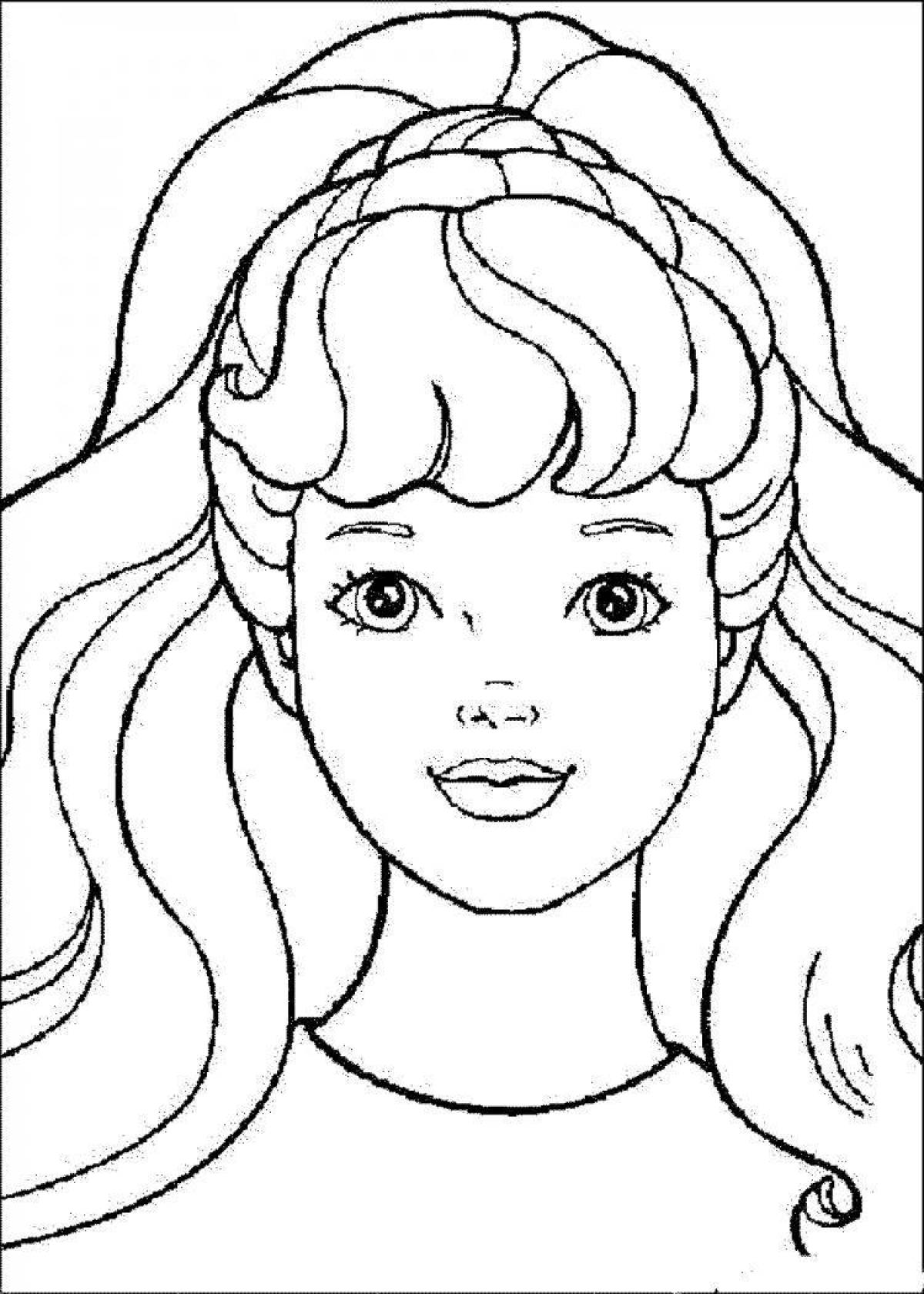 Elegant barbie makeup coloring book