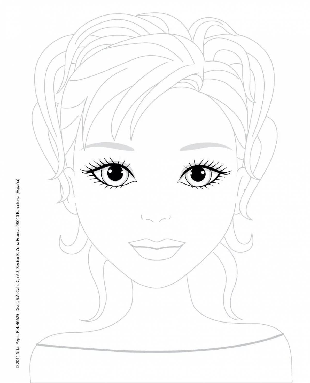 Barbie makeup face #3