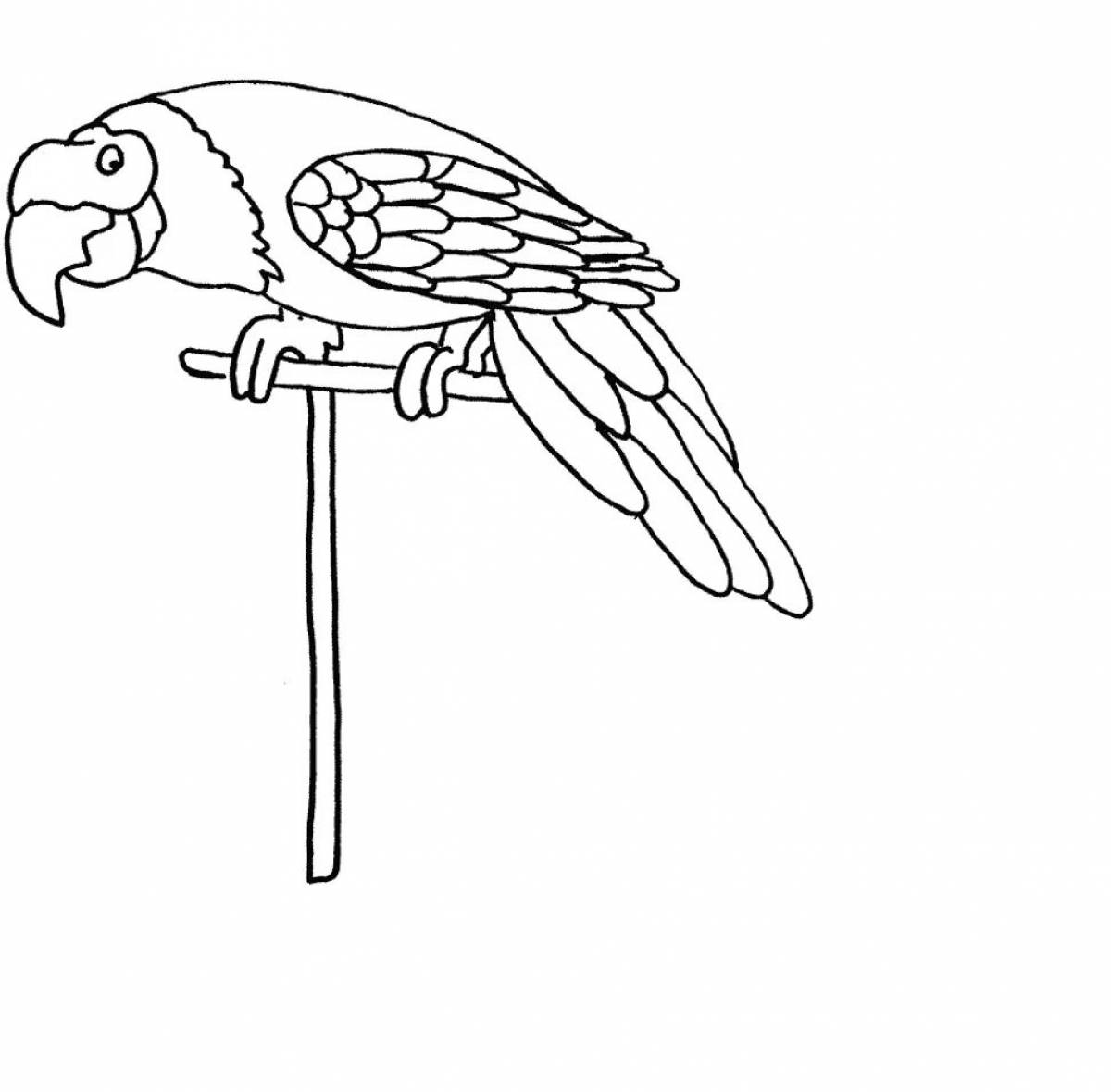 Выдающаяся раскраска попугая ара для детей