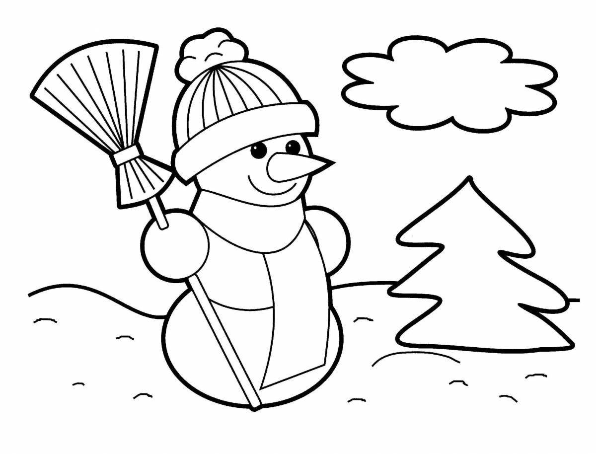 Colorful Christmas coloring book for children with lights