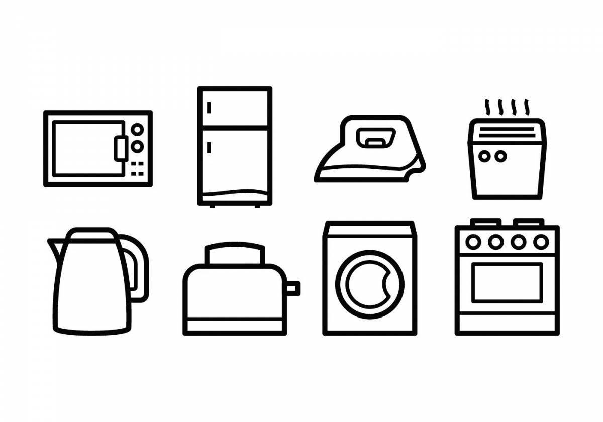 Playful coloring of household appliances