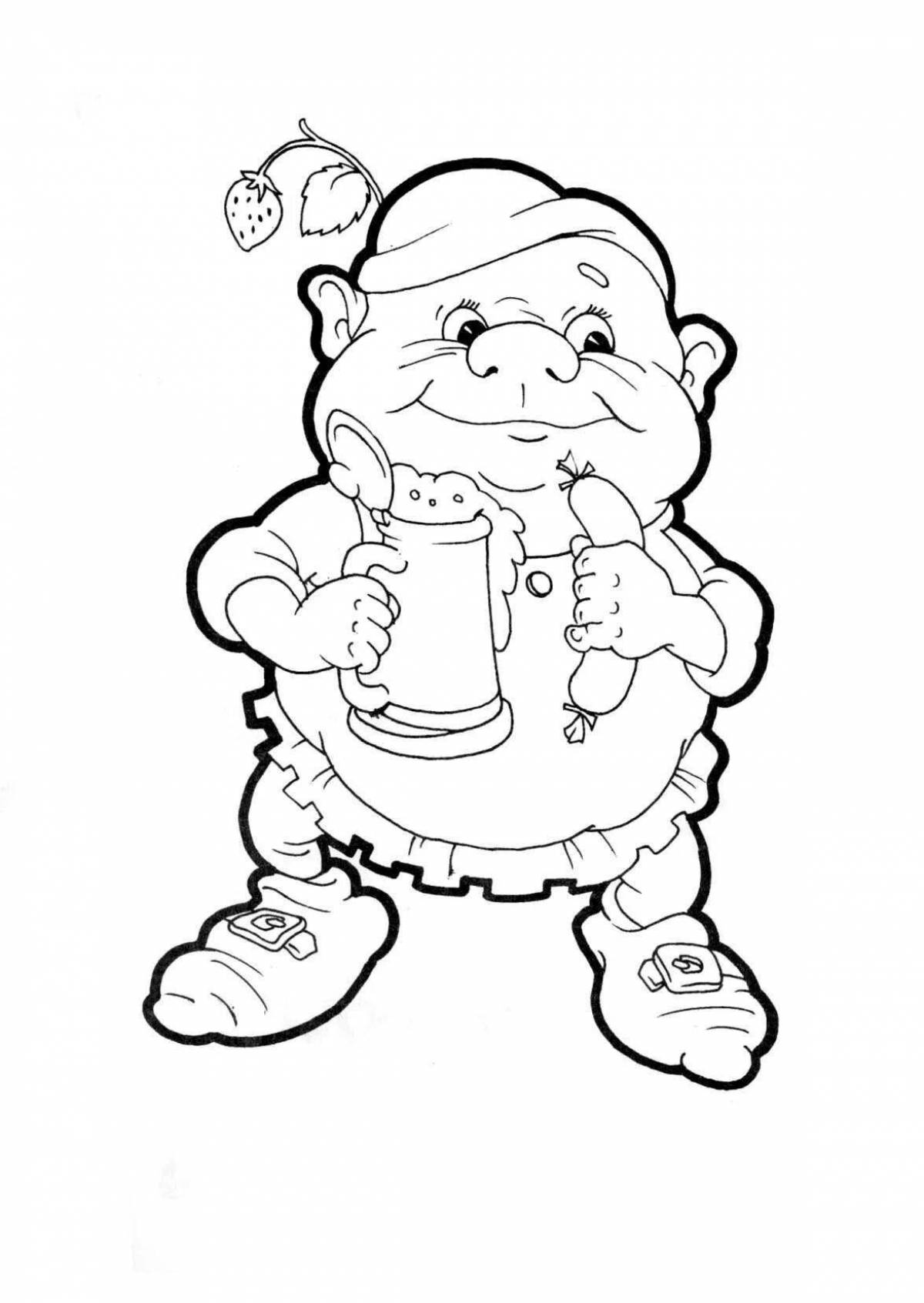 Игривая раскраска брауни для дошкольников