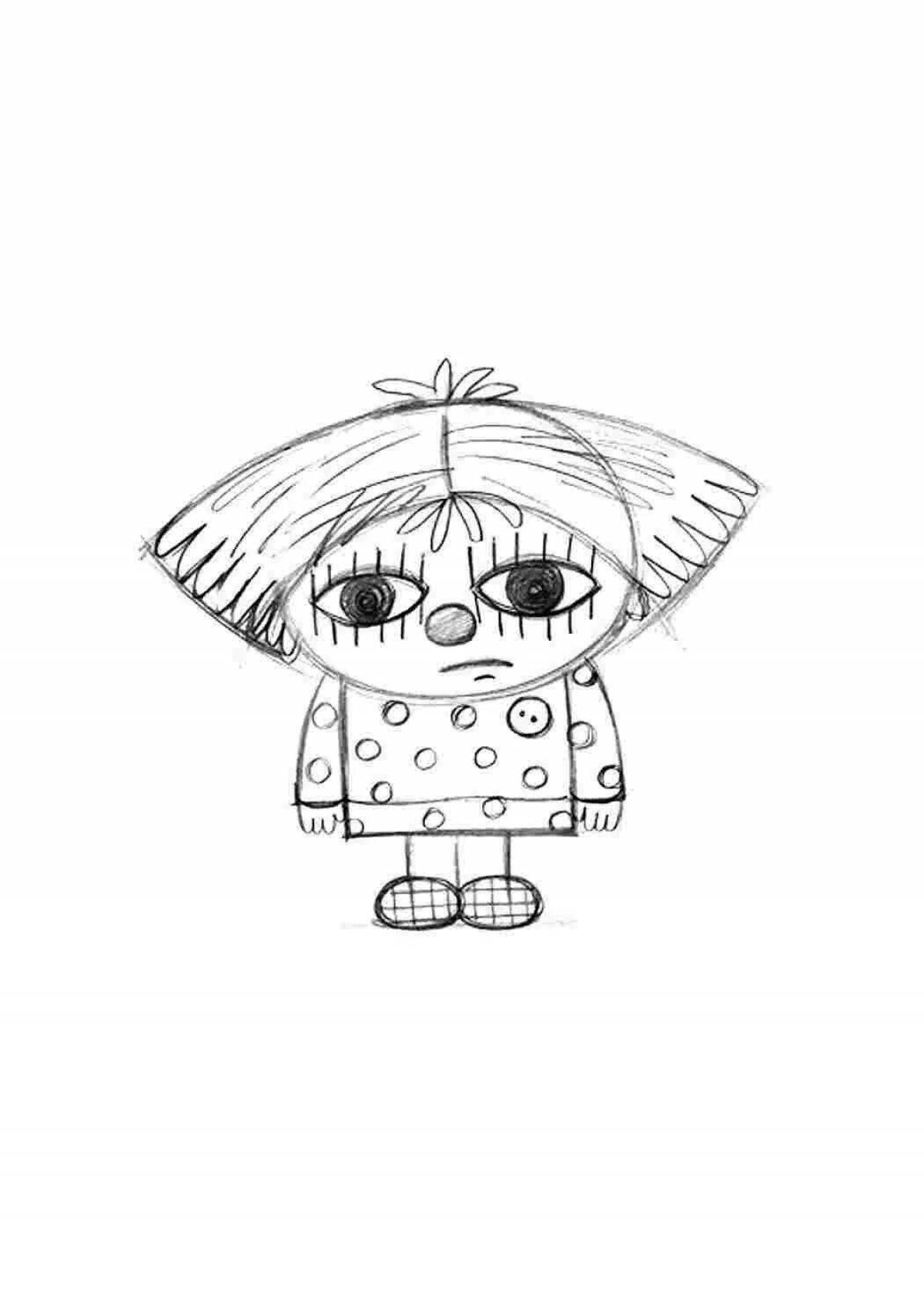 Креативная раскраска брауни для дошкольников