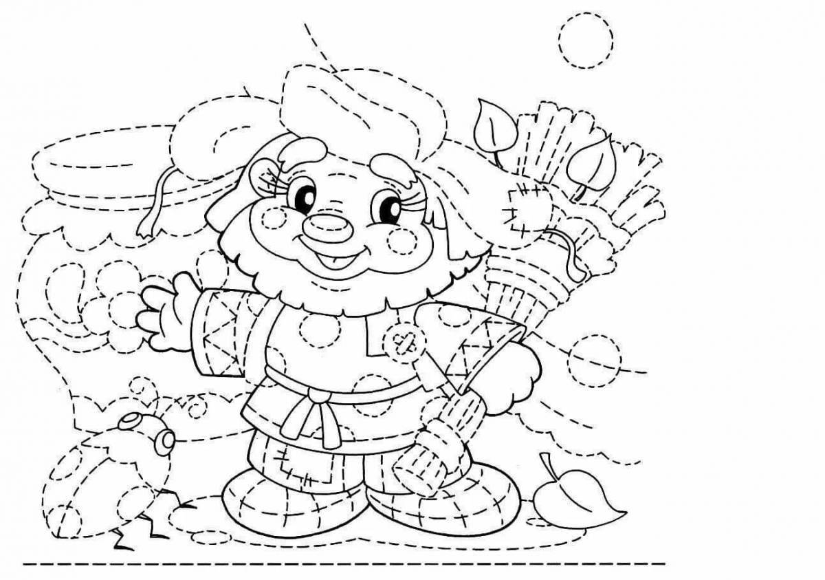 Милая раскраска брауни для дошкольников