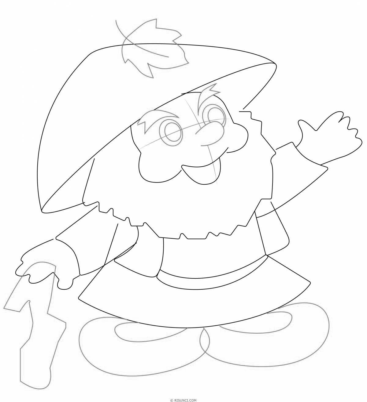 Причудливая раскраска брауни для дошкольников