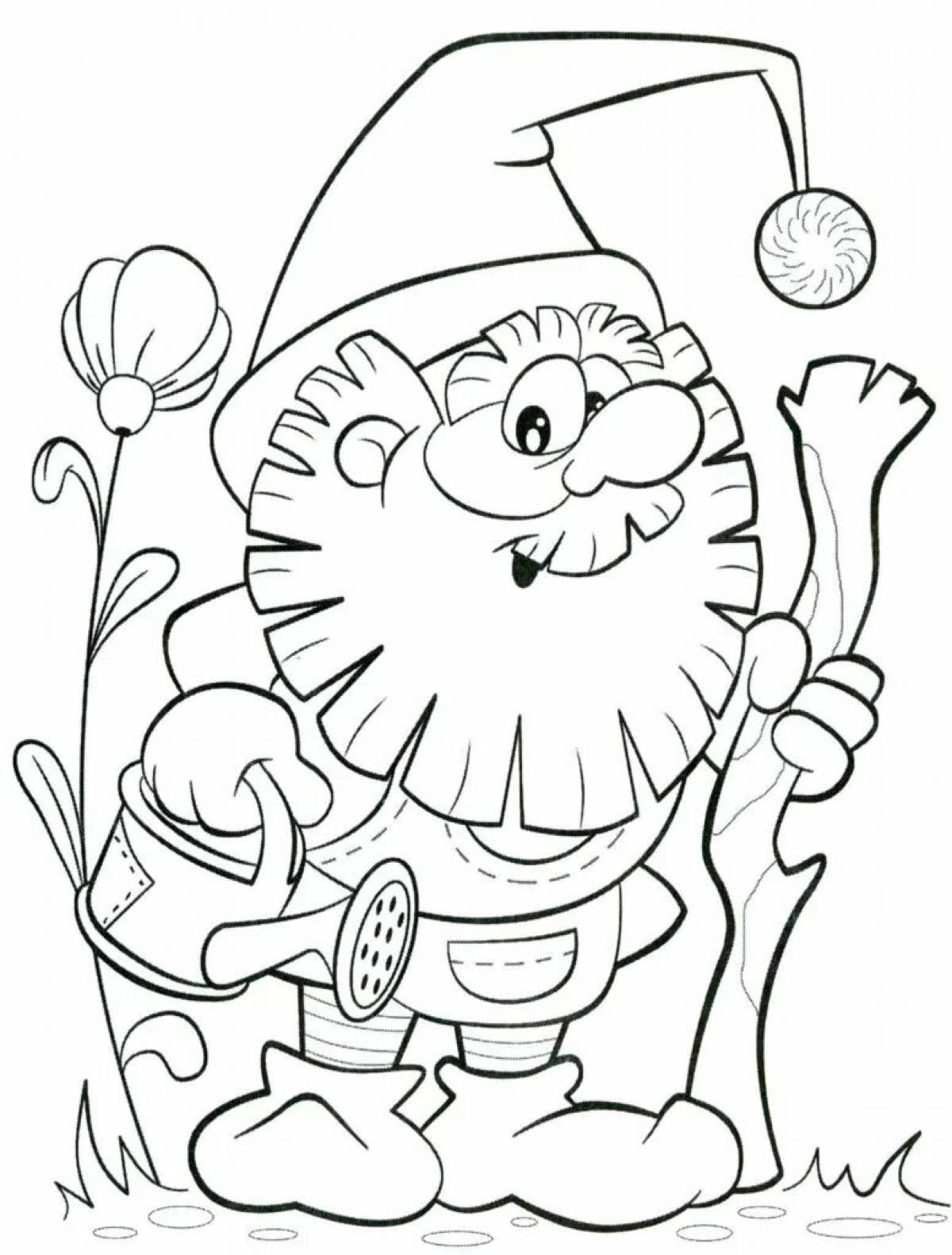 Color-lively brownie coloring page for preschoolers