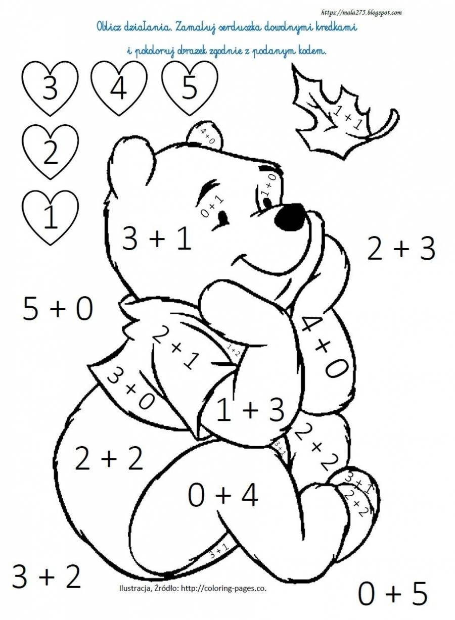 Раскраска по математике для дошкольников