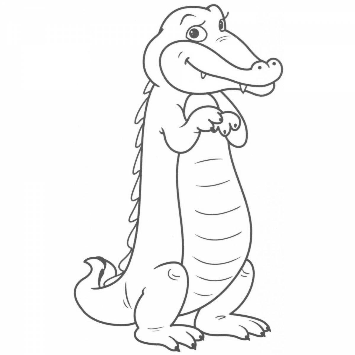 Раскраски для детей животные крокодил