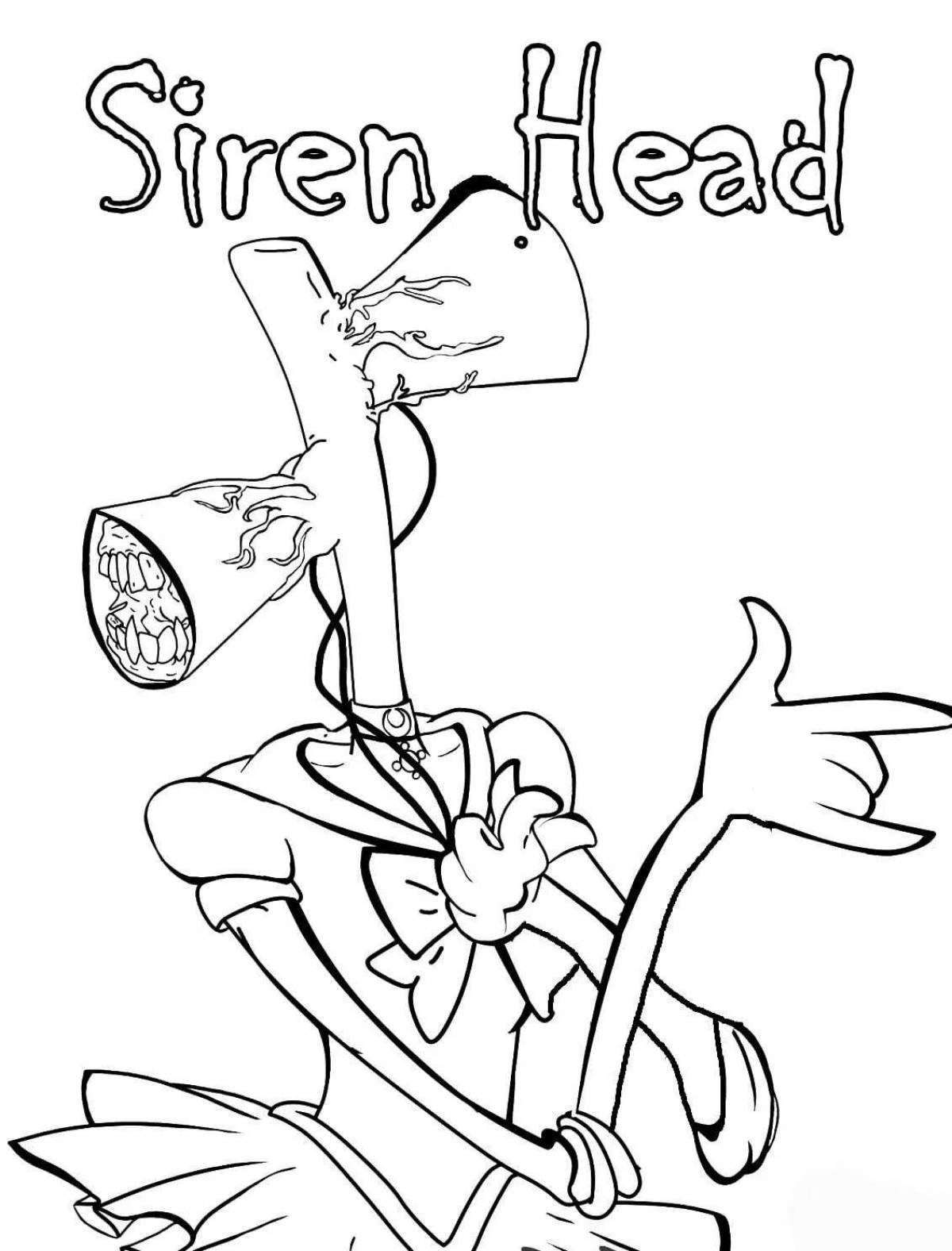 Cute sereno head coloring page for kids
