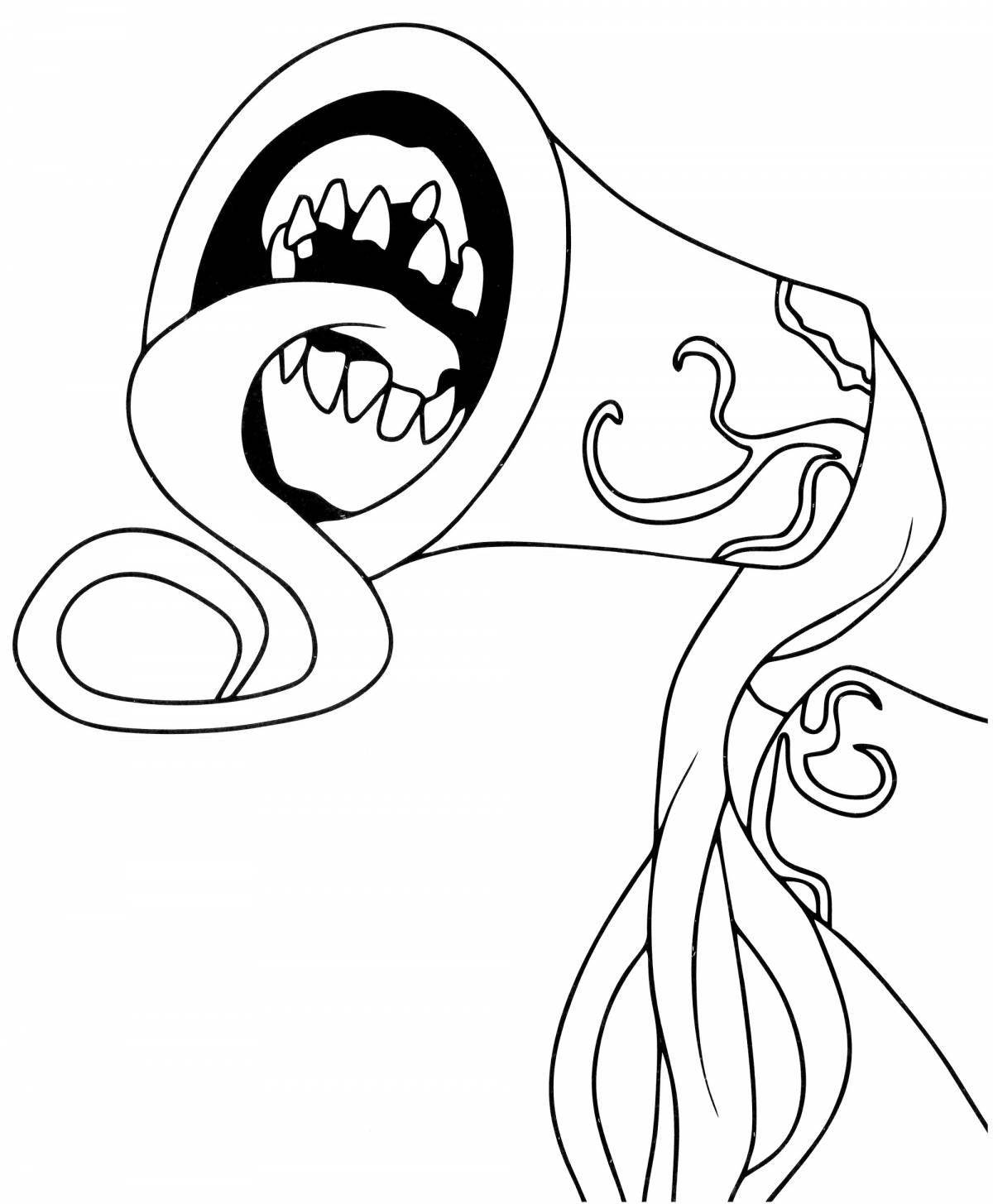 Creative sereno head coloring page for kids