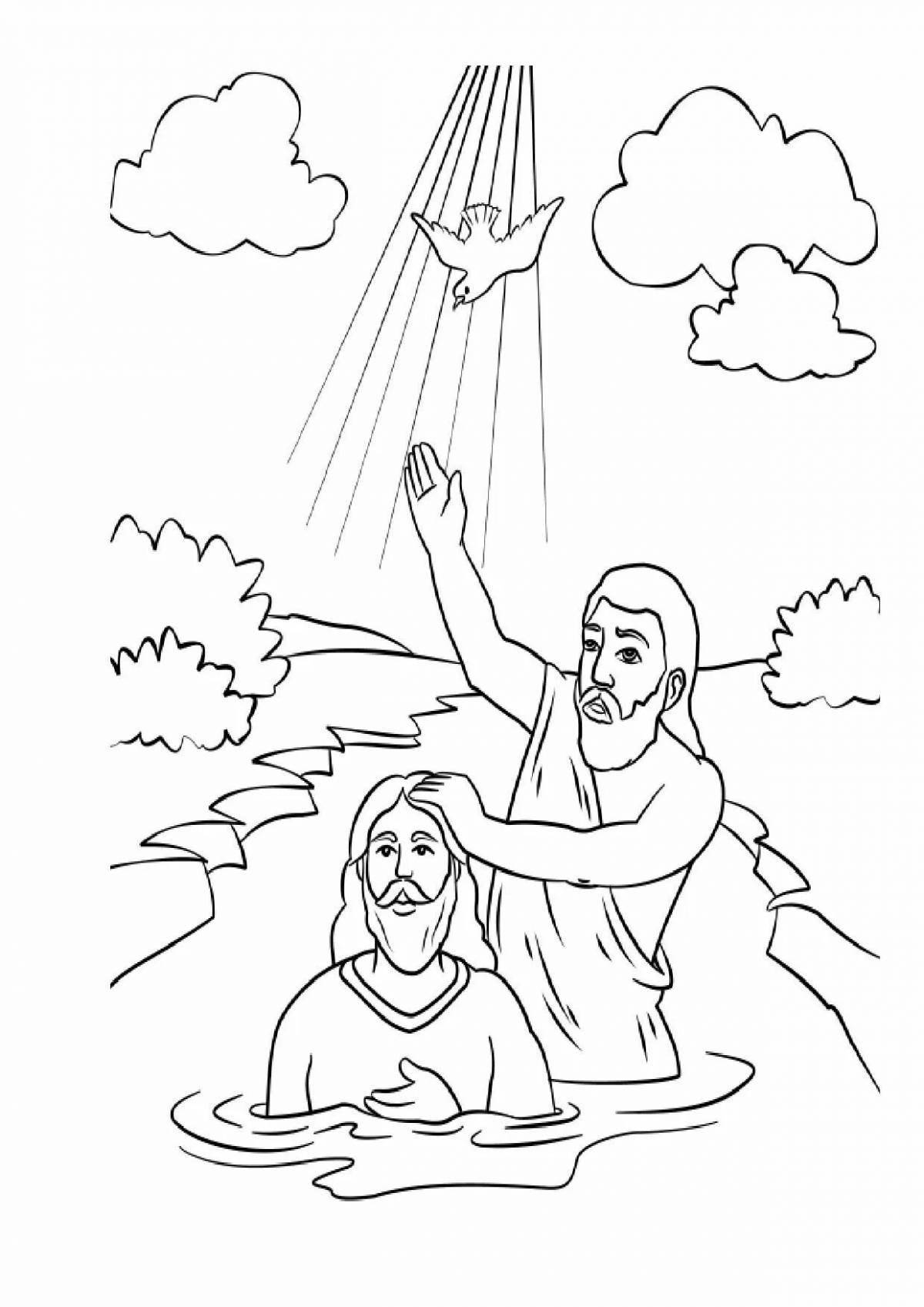 Awesome jesus baptism coloring book for kids