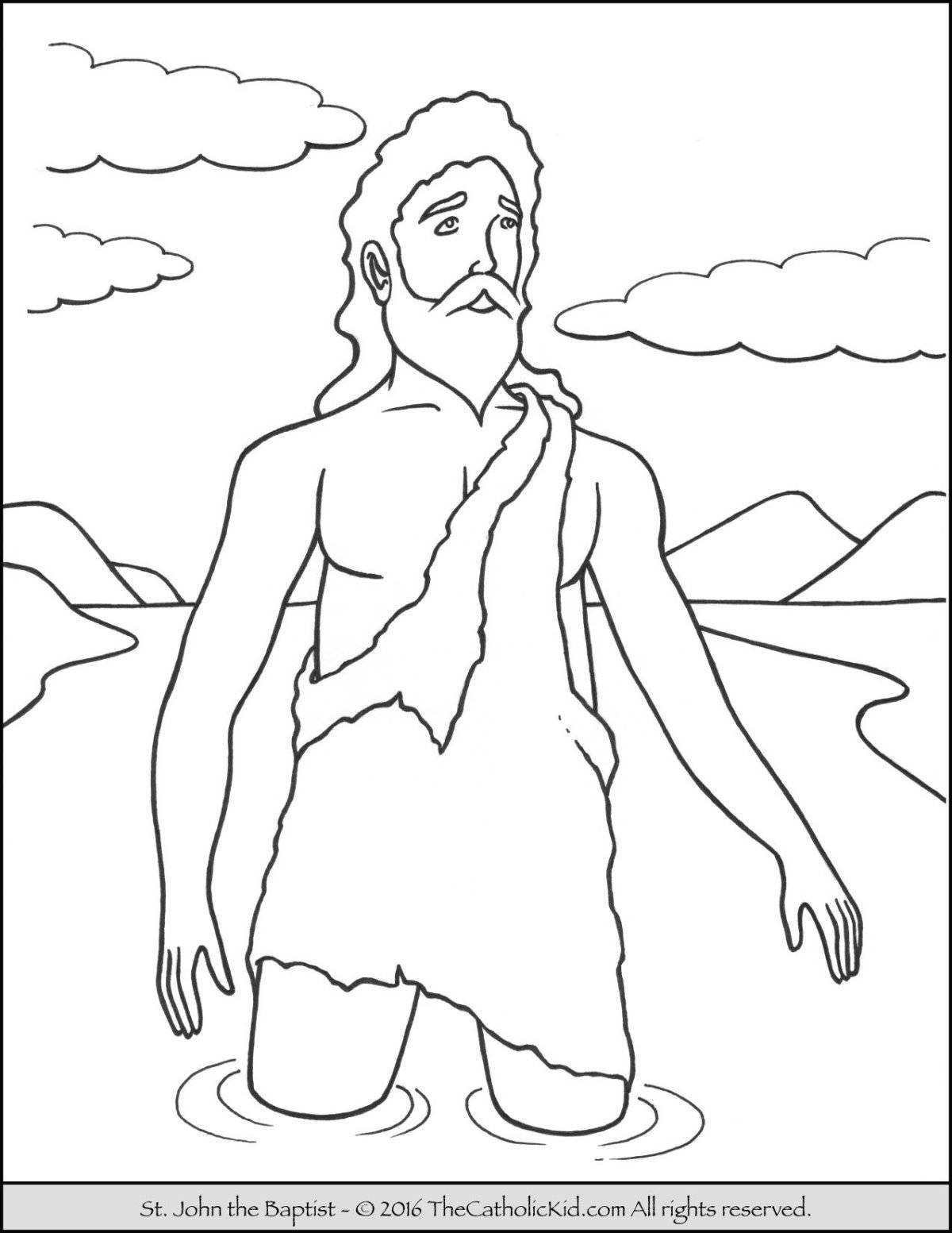 Violent jesus baptism coloring book for kids