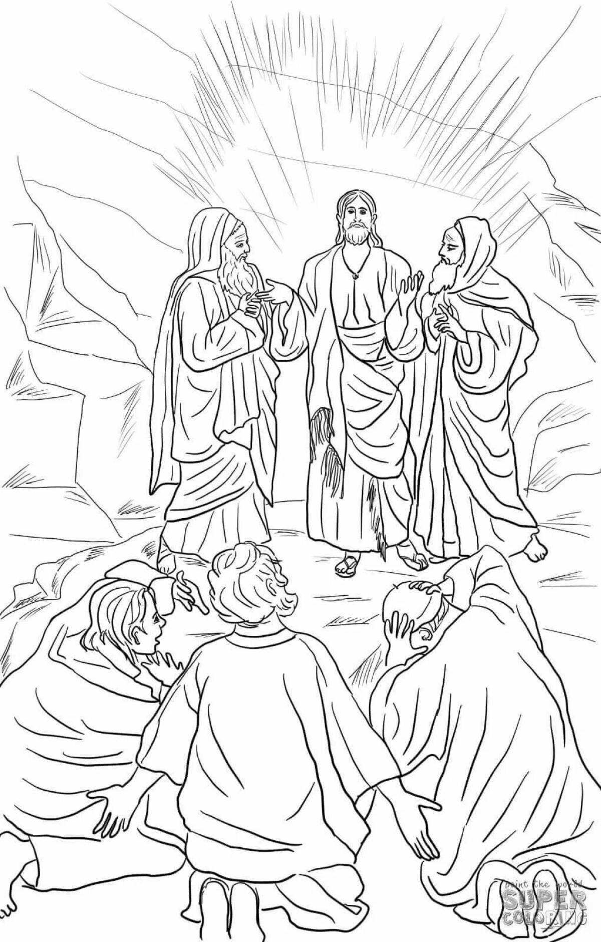 Children's baptism coloring pages of jesus christ