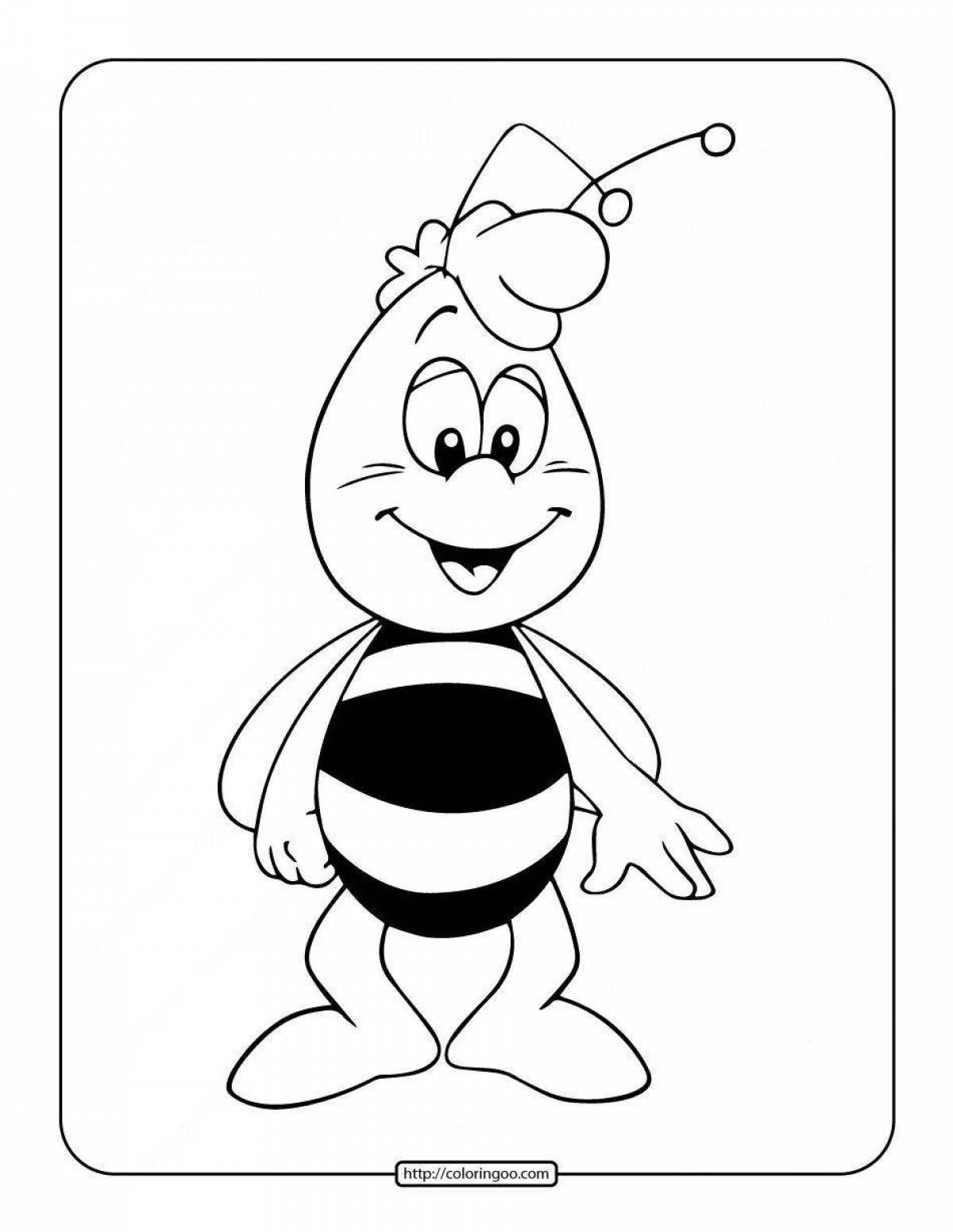 Maya bee fun coloring for kids