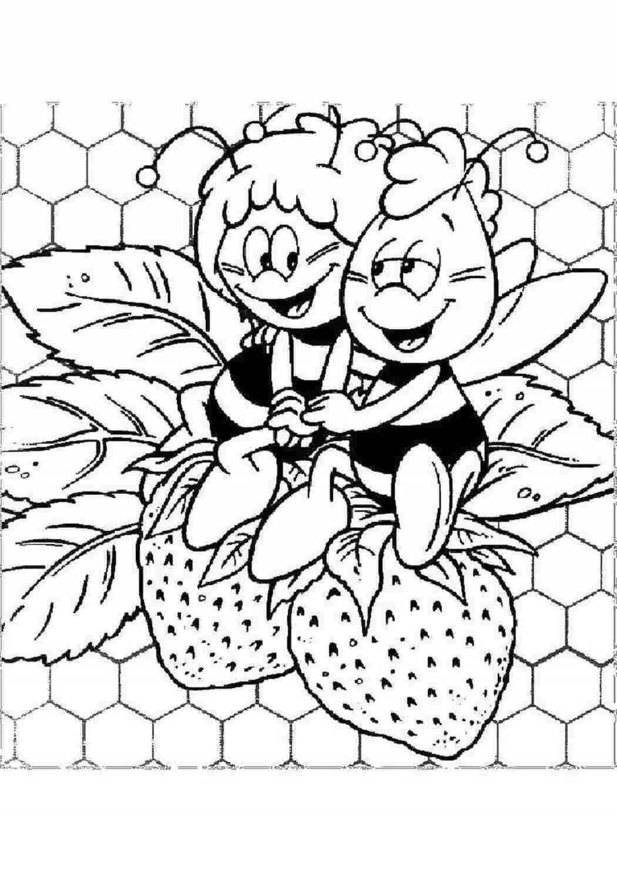 Maya bee coloring pages for kids