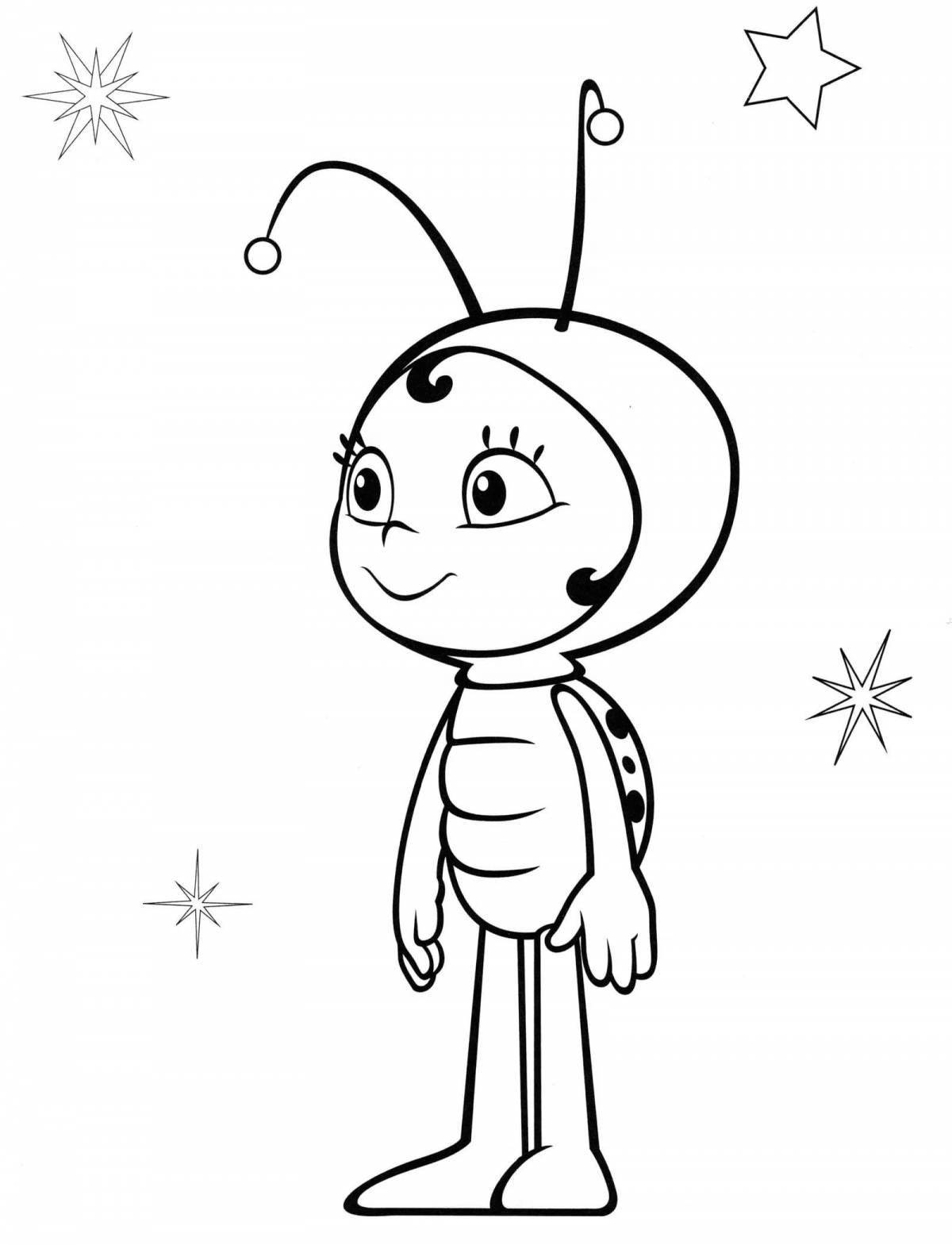 Maya bee crazy coloring book for kids