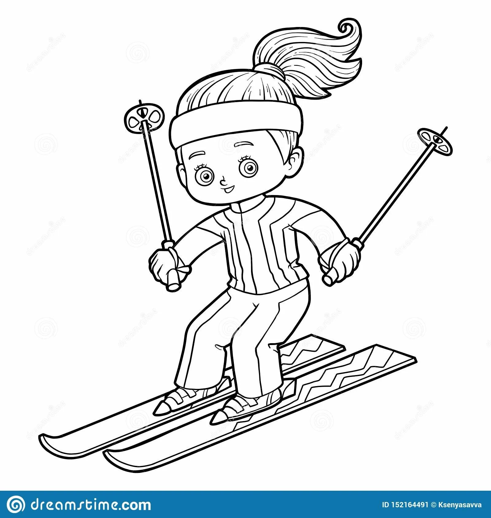 Boy skiing for children #1