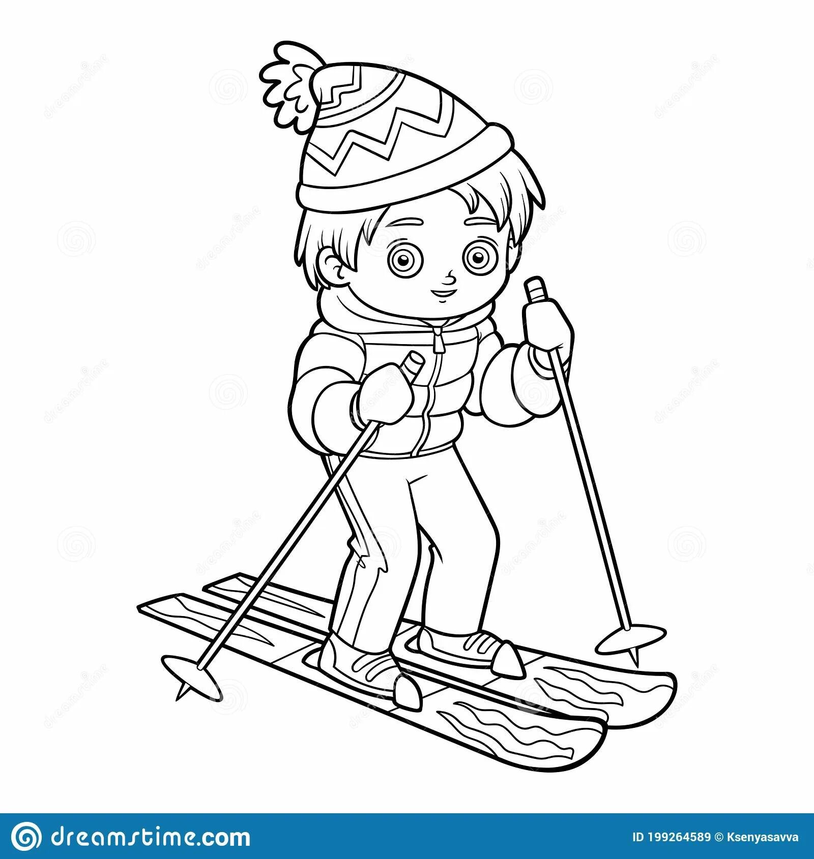 Мальчик на лыжах для детей #4