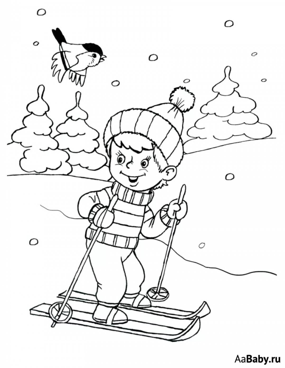 Мальчик на лыжах для детей #5