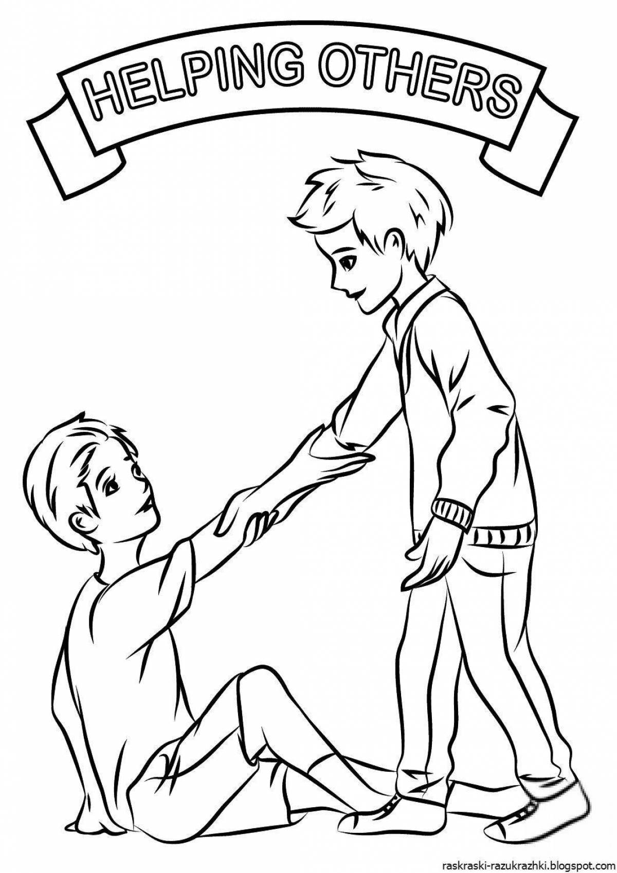 Cute courtesy coloring page