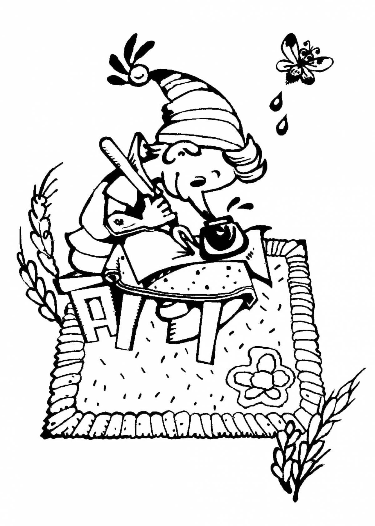 Glamorous pinocchio coloring page