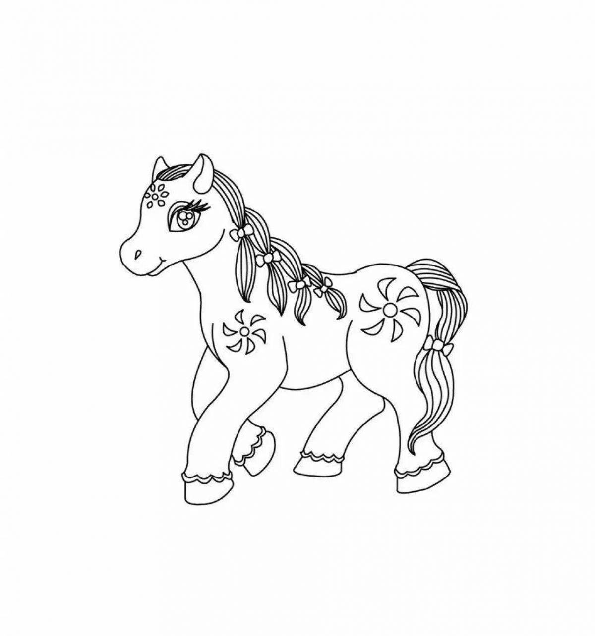 Очаровательные лошадки городецкая роспись для детей