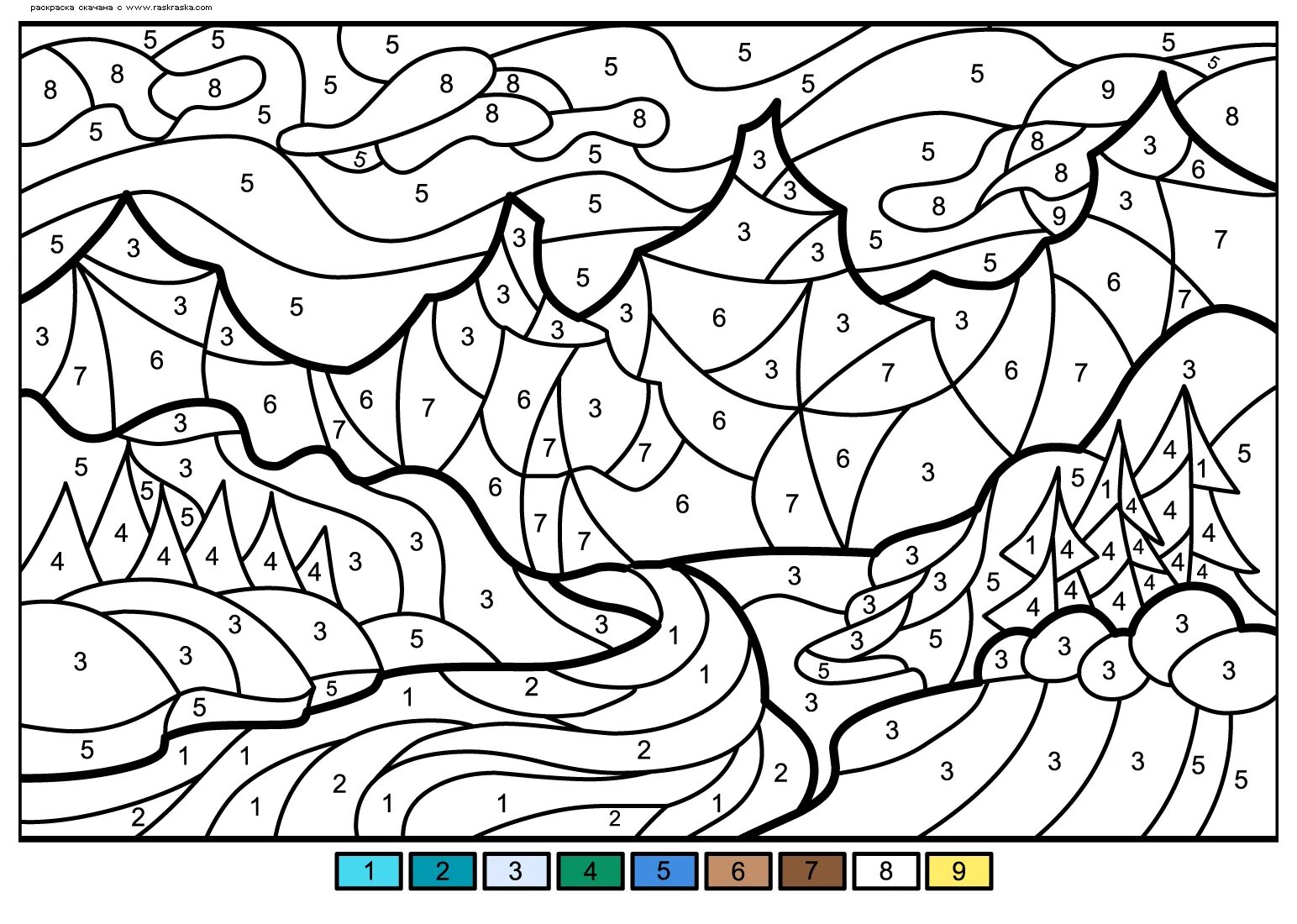 By numbers winter for kids #10