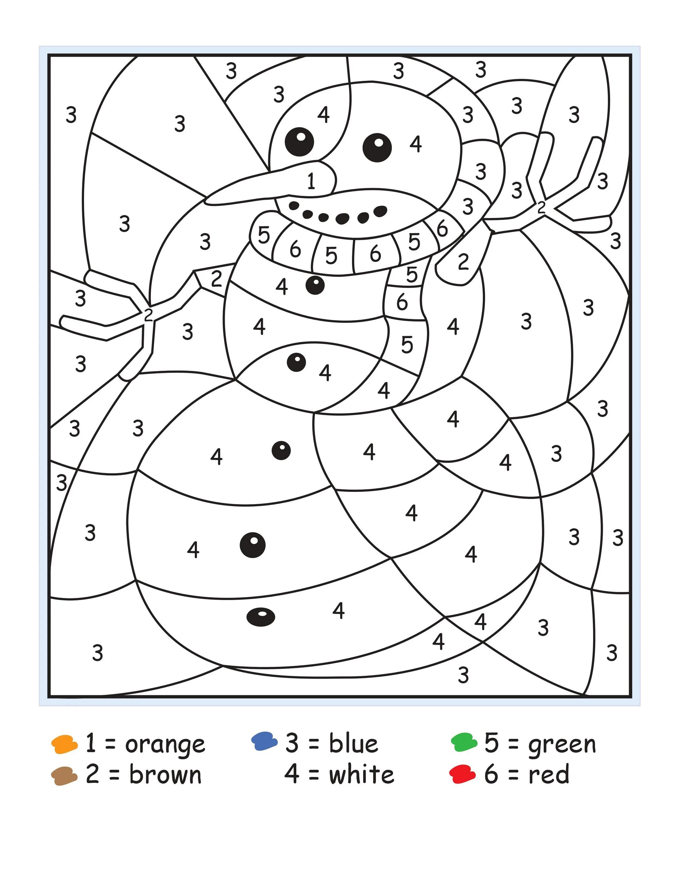 By numbers winter for kids #14