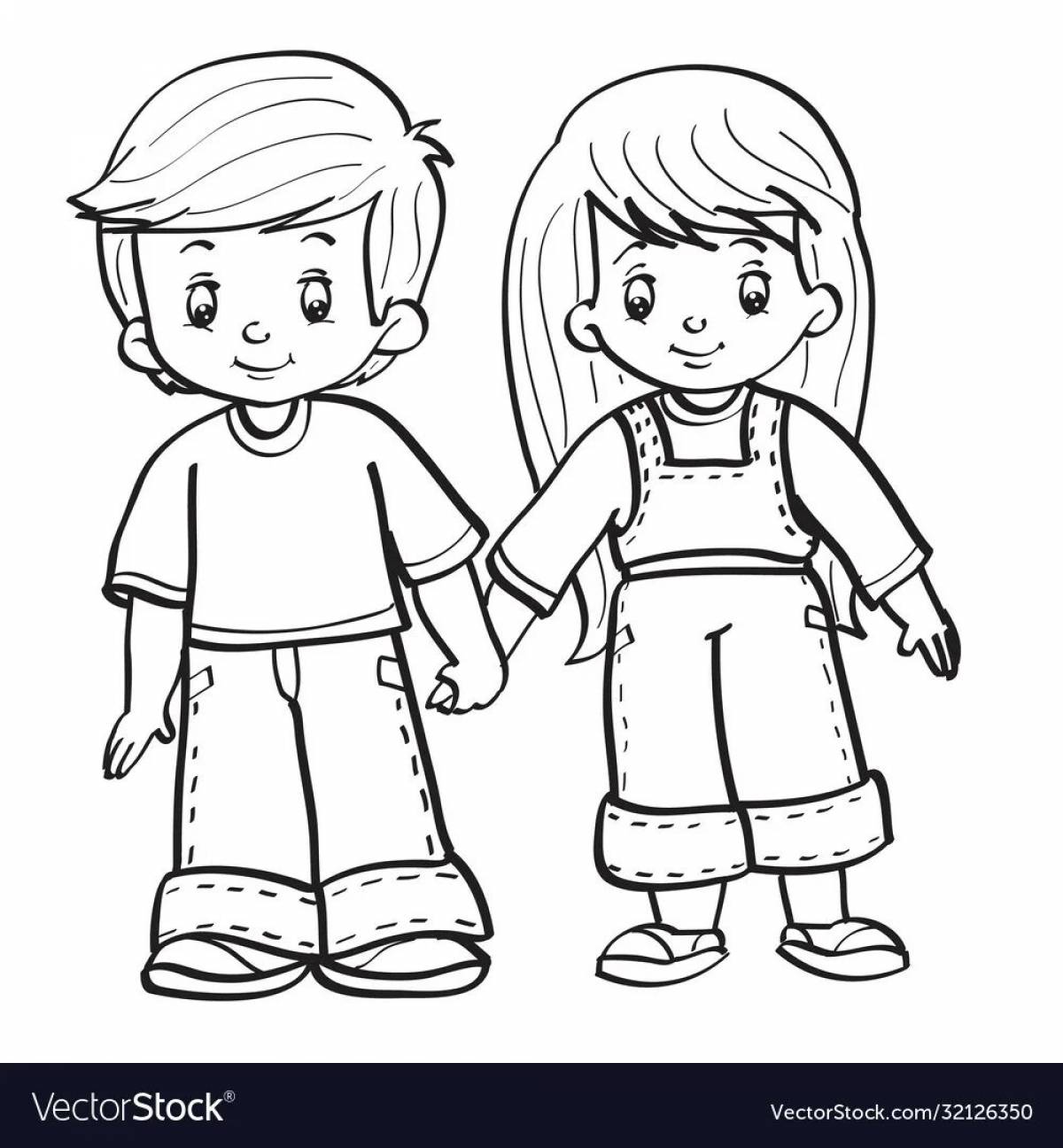 Boy and girl for kids #11