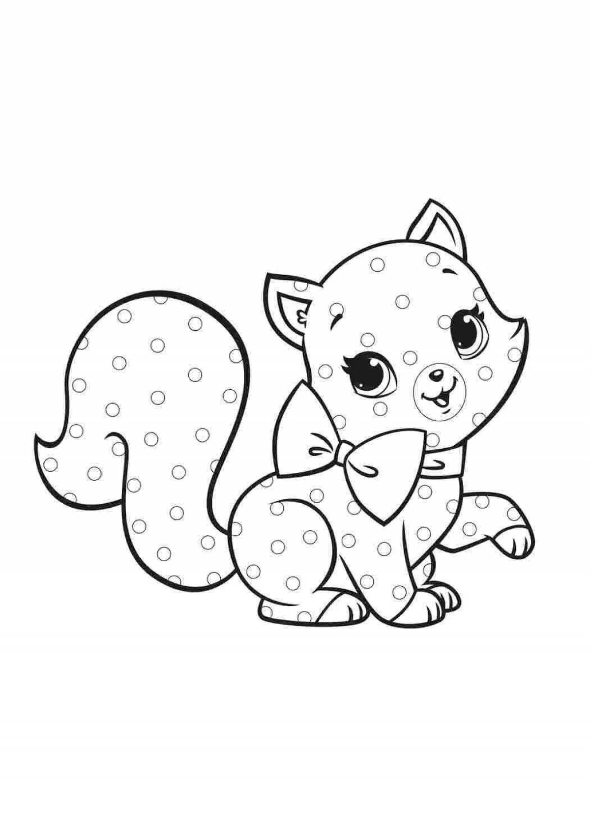 Cute and cute cat coloring book for kids