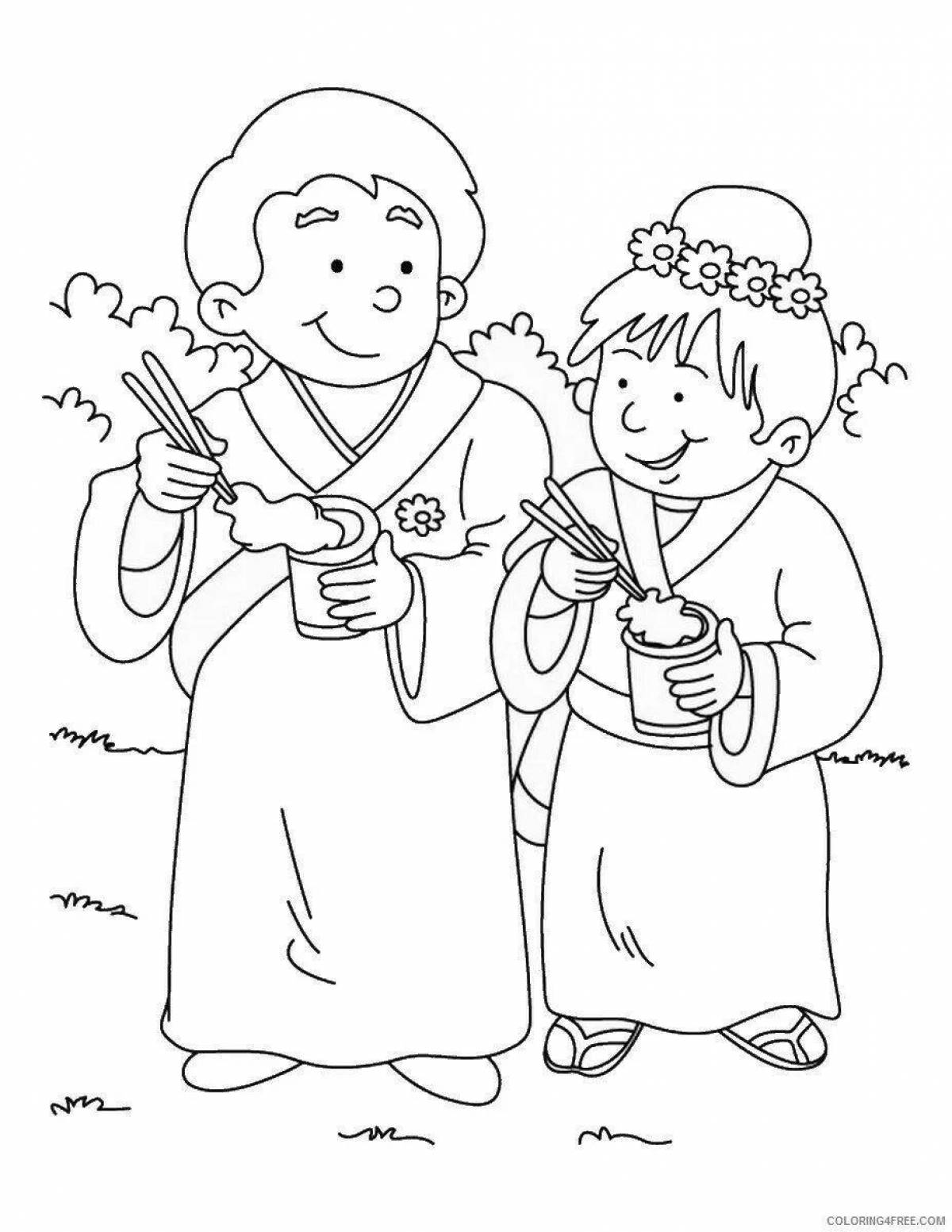 Crazy Chinese New Year coloring pages for kids