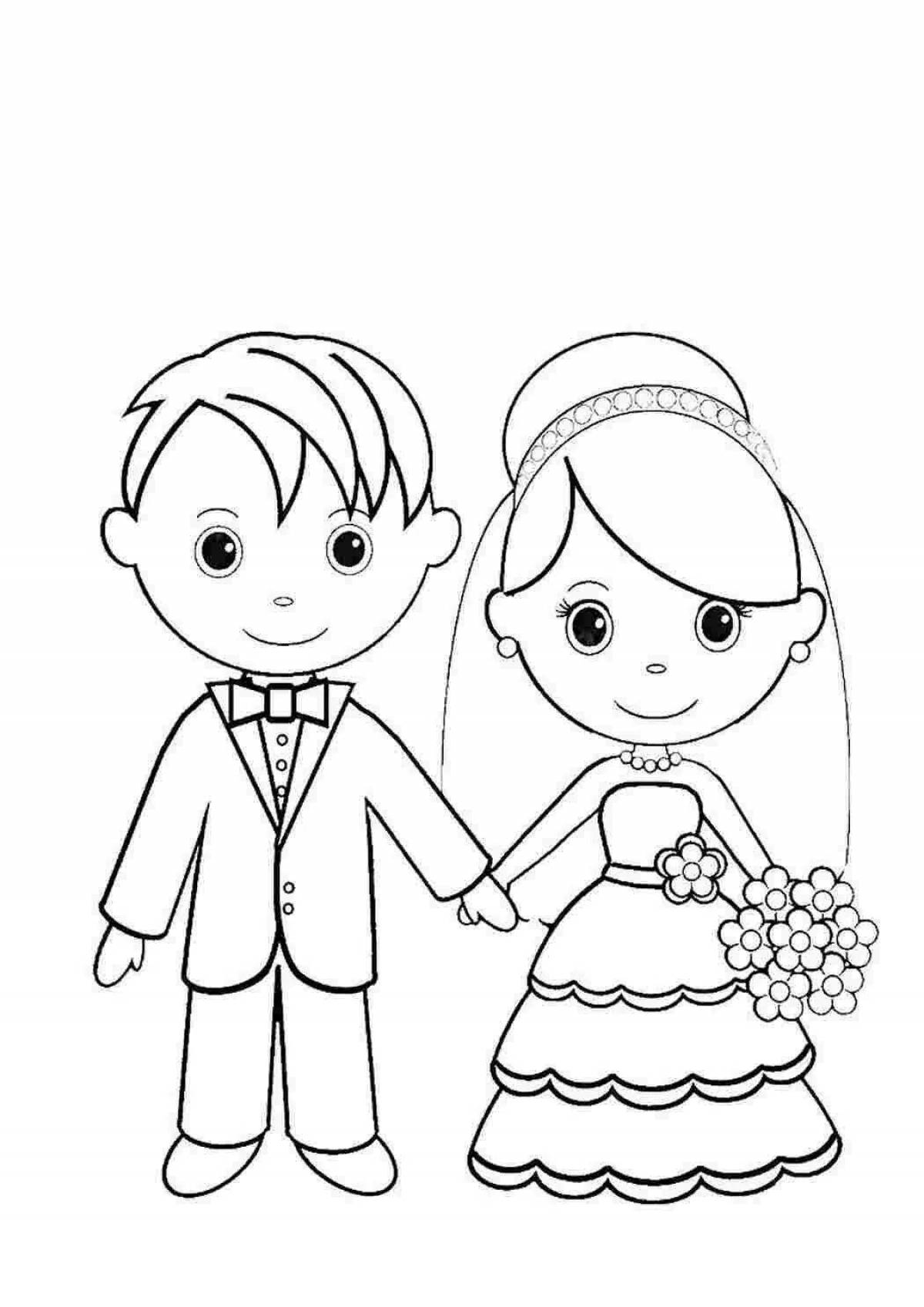 Bride and groom for children #1