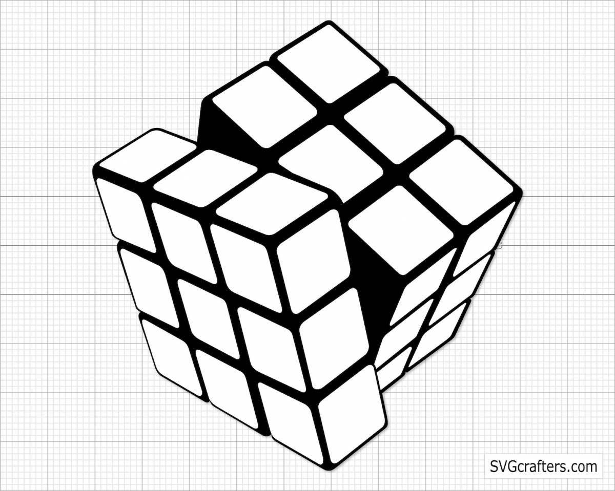 Креативная раскраска кубик рубика для детей