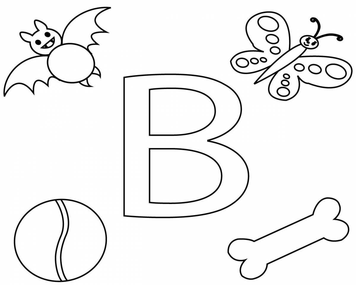 Fun coloring pages with letters and numbers for kids