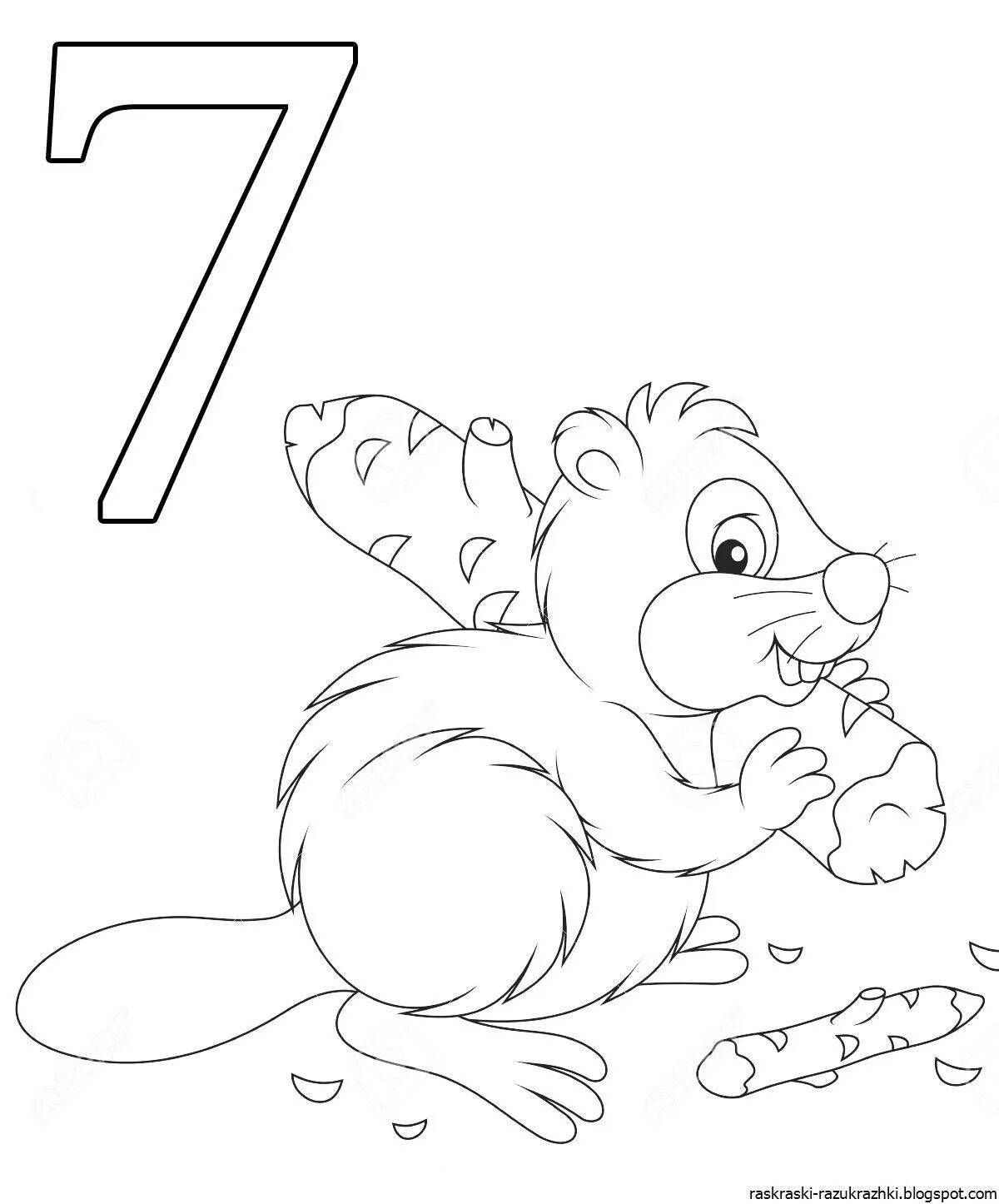 A fun letter and number coloring page for kids