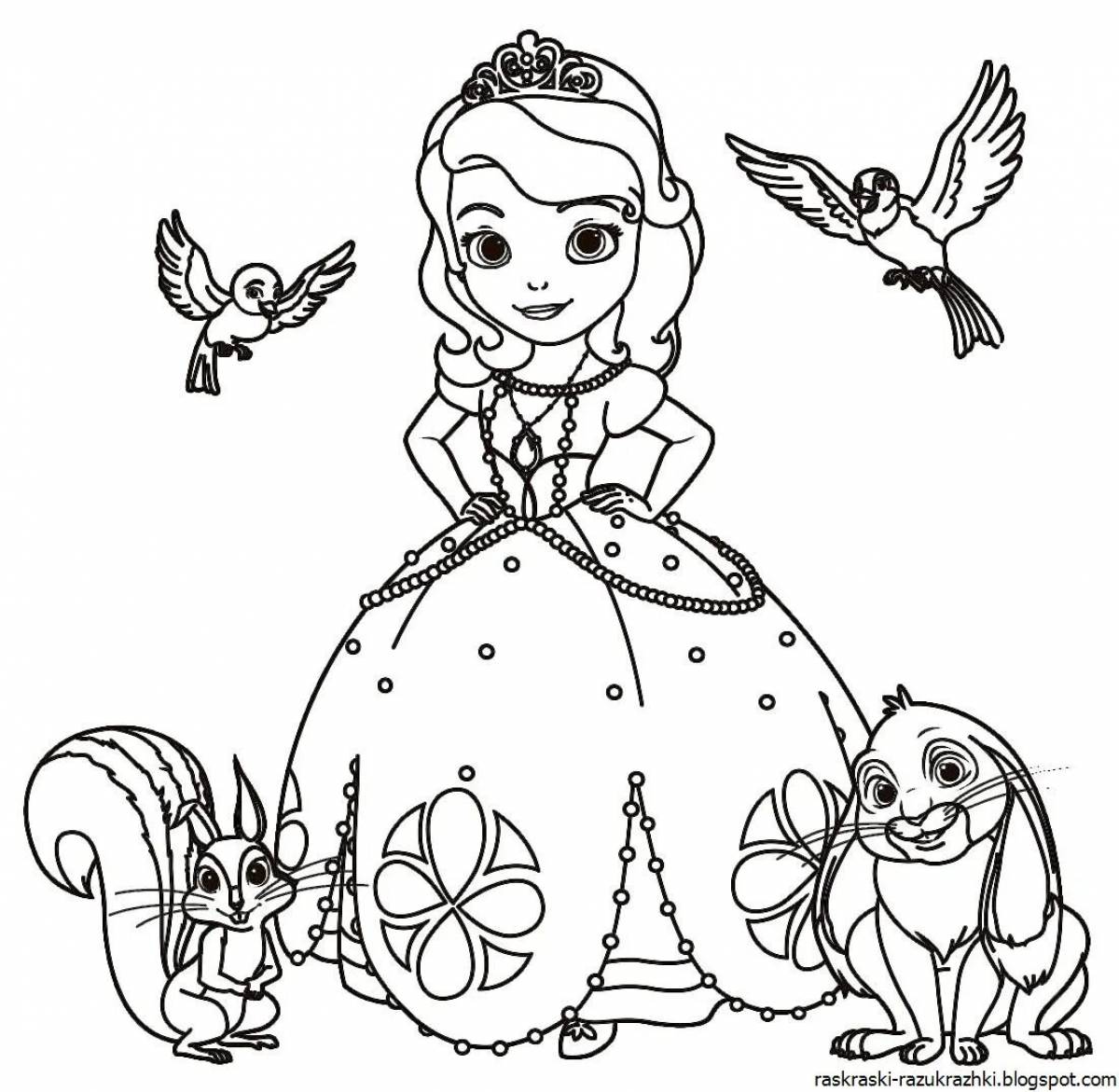 Dreamy princess coloring pages for girls 4 years old