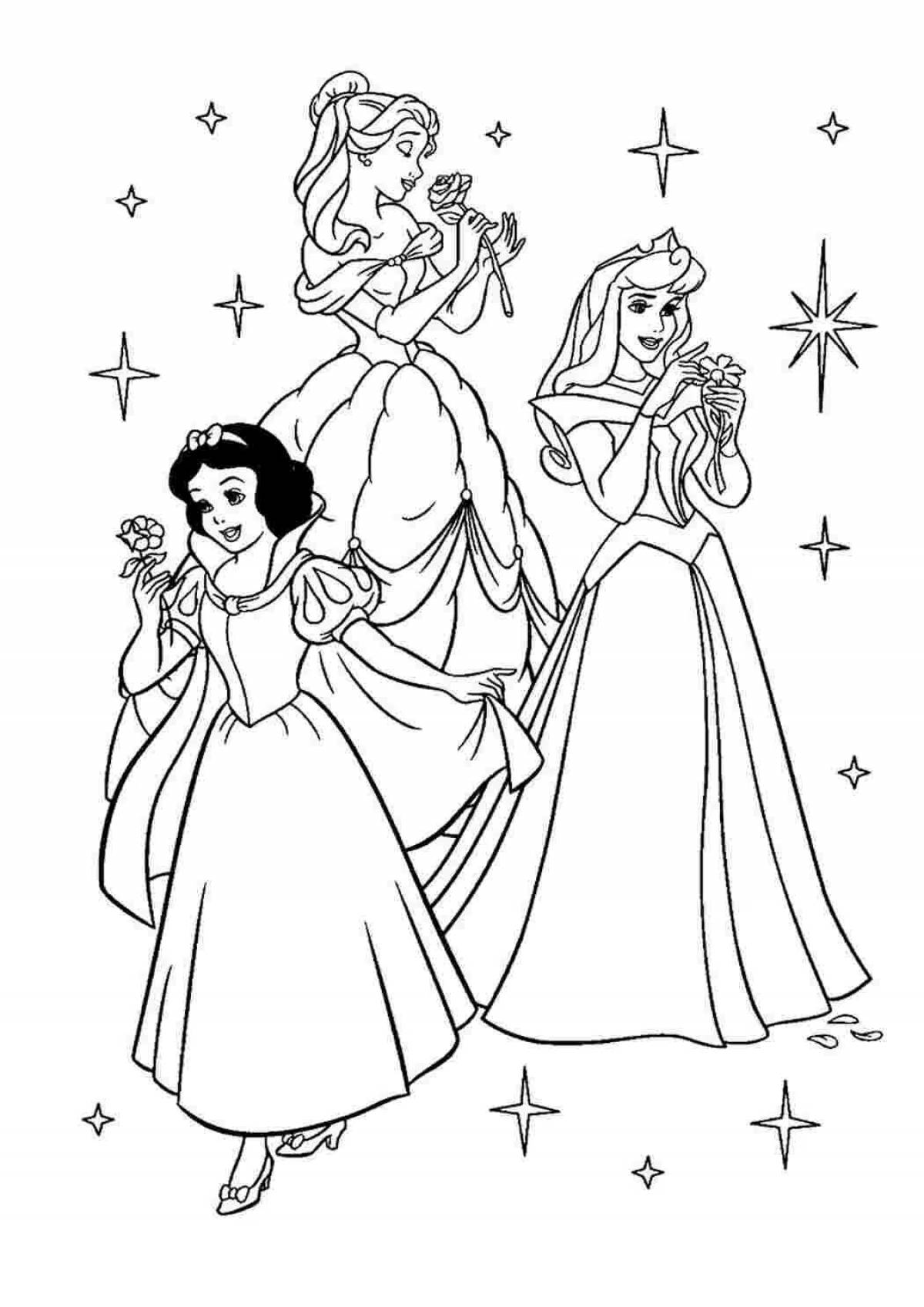 Princess coloring pages for girls 4 years old