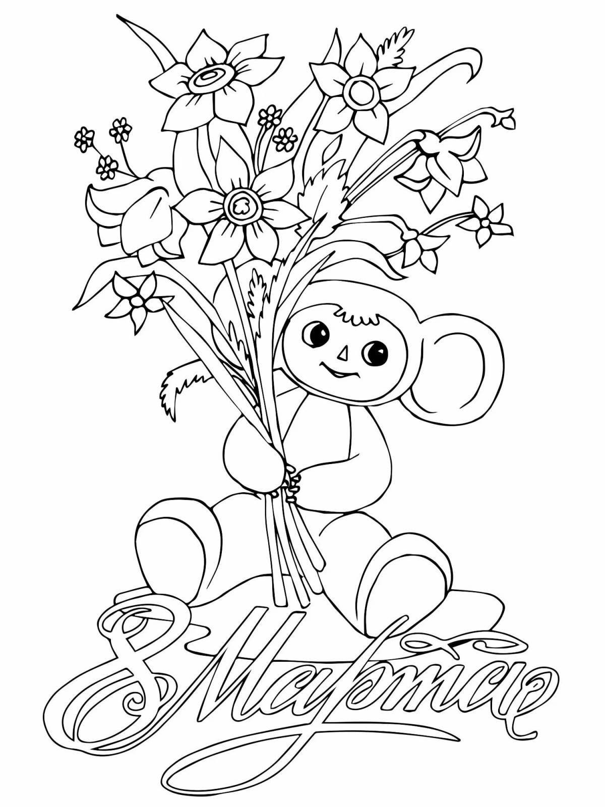 Brilliant March 8 coloring pages for girls