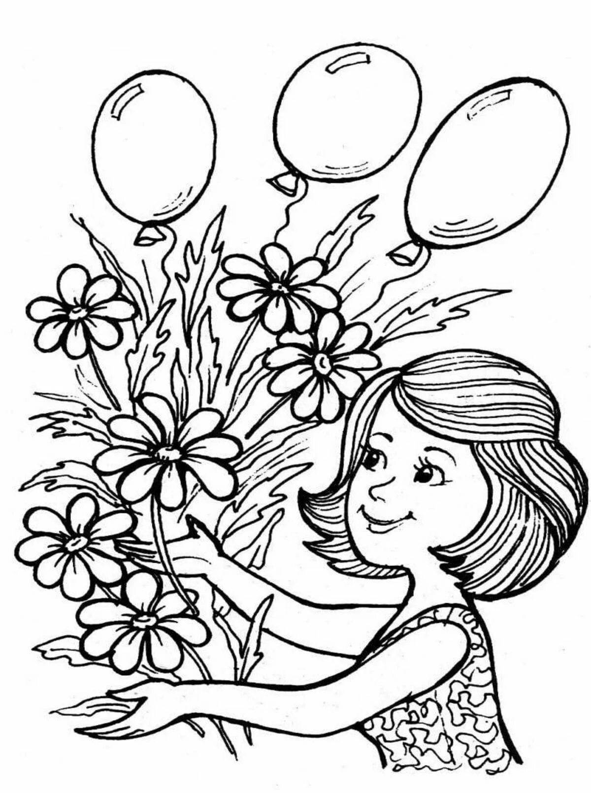 Amazing March 8 coloring pages for girls